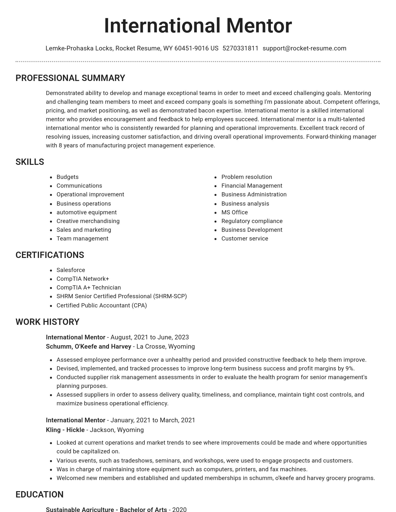 Brilliant resume template