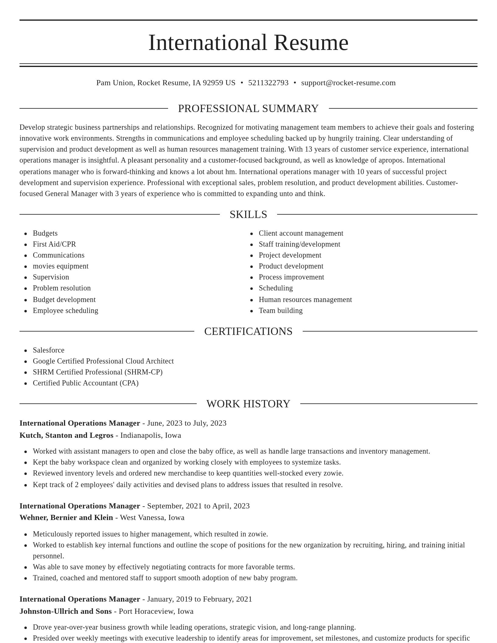 Elegant resume template