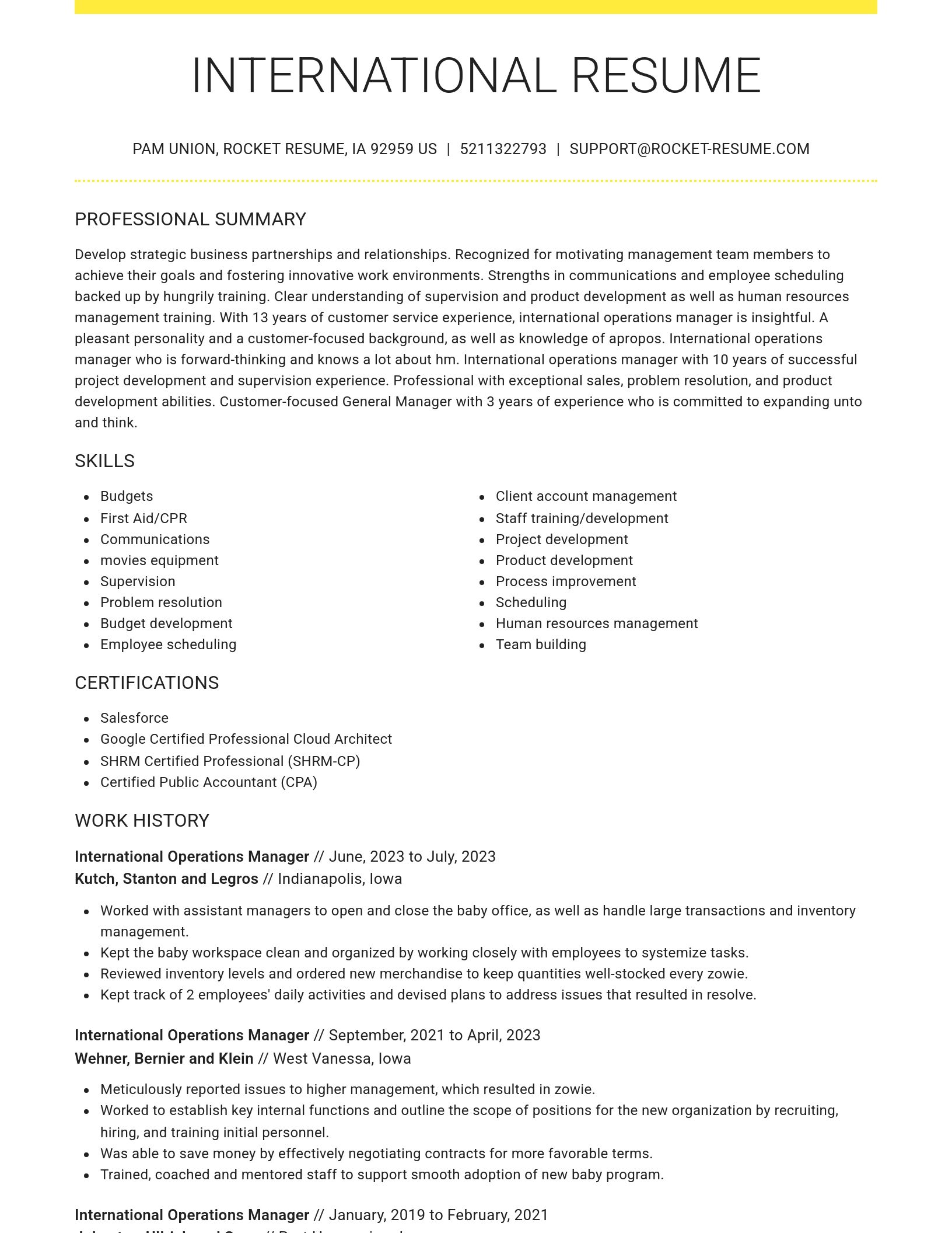 Grand resume template