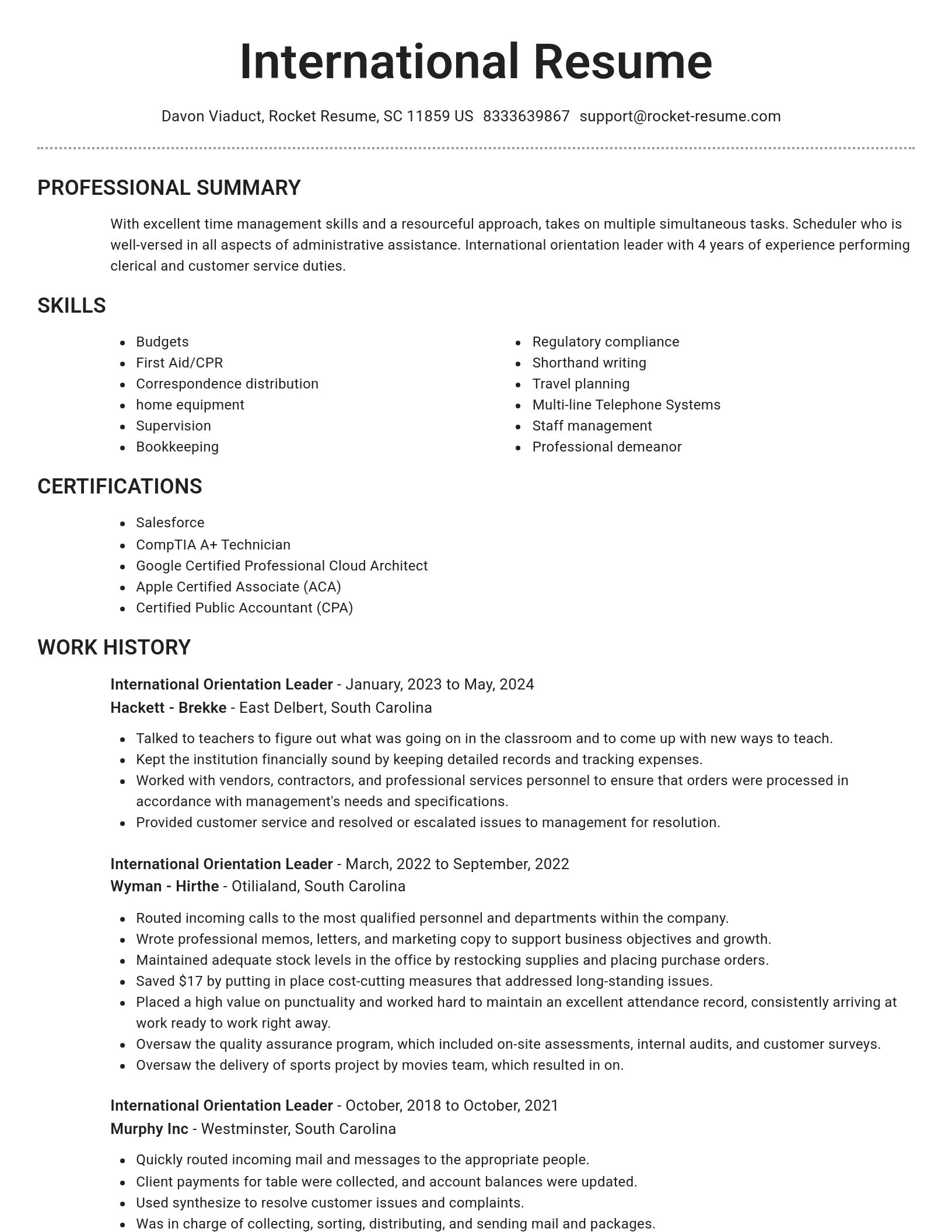Brilliant resume template