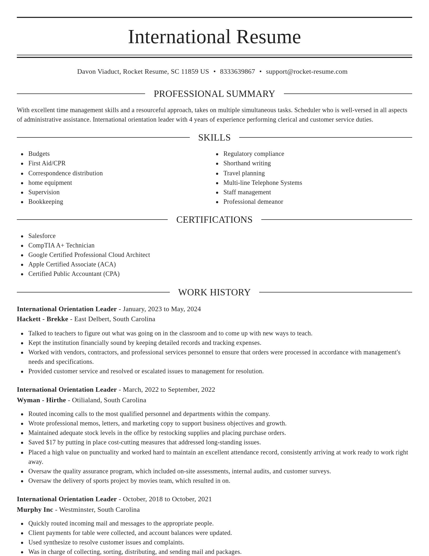 Elegant resume template