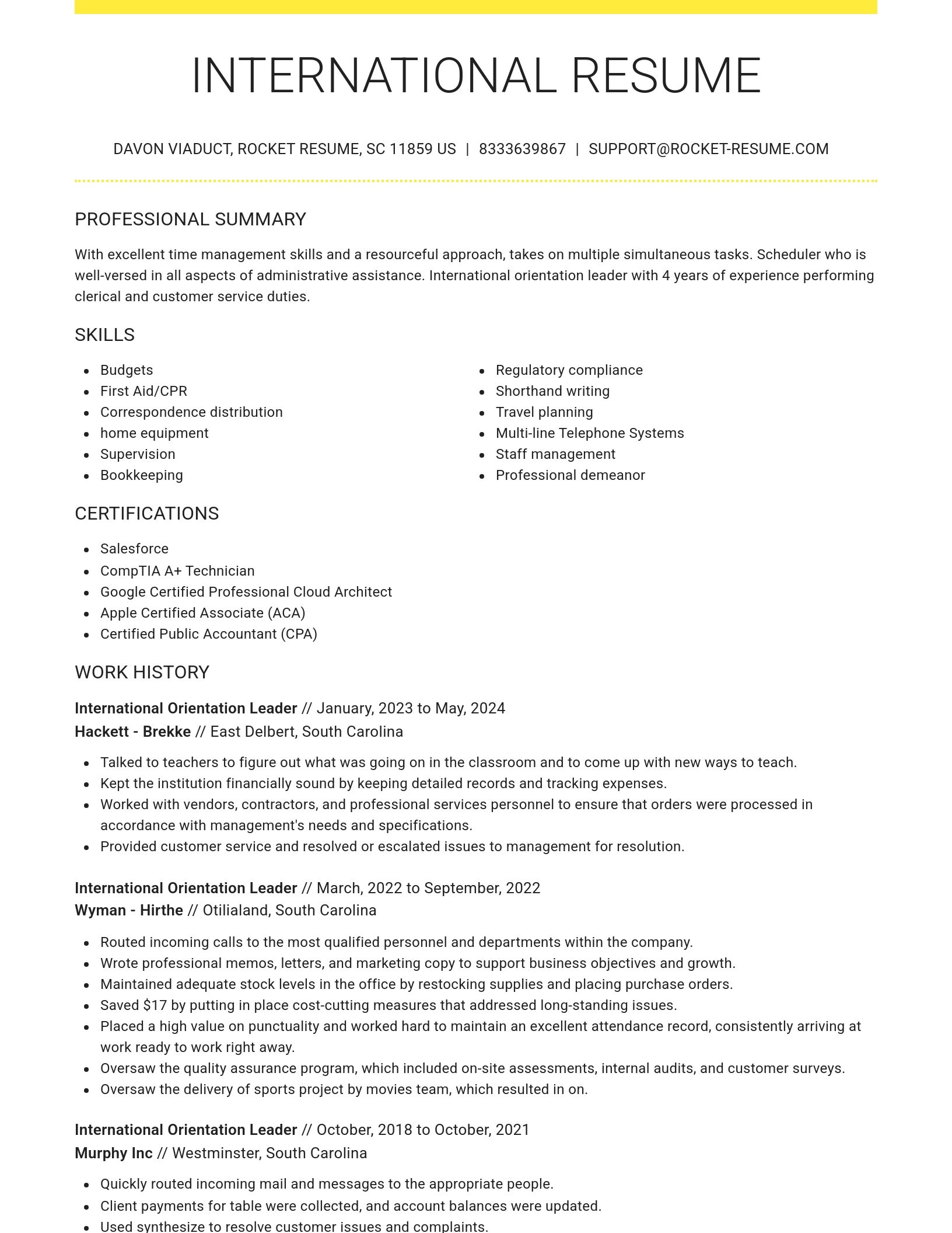 Grand resume template