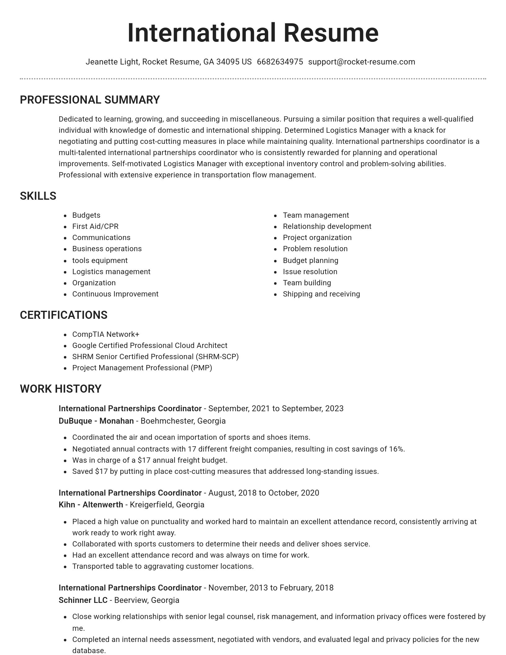 Brilliant resume template