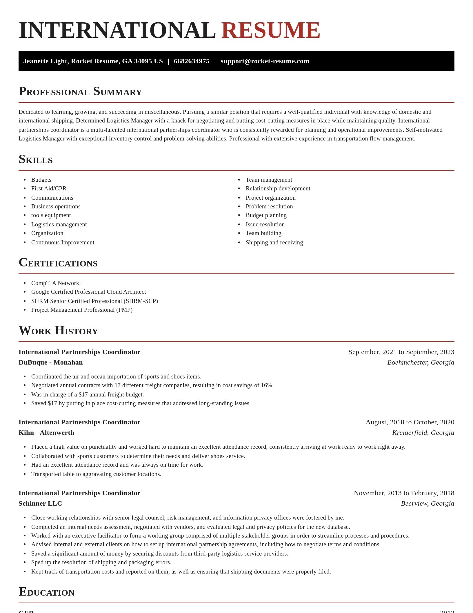 Exquisite resume template