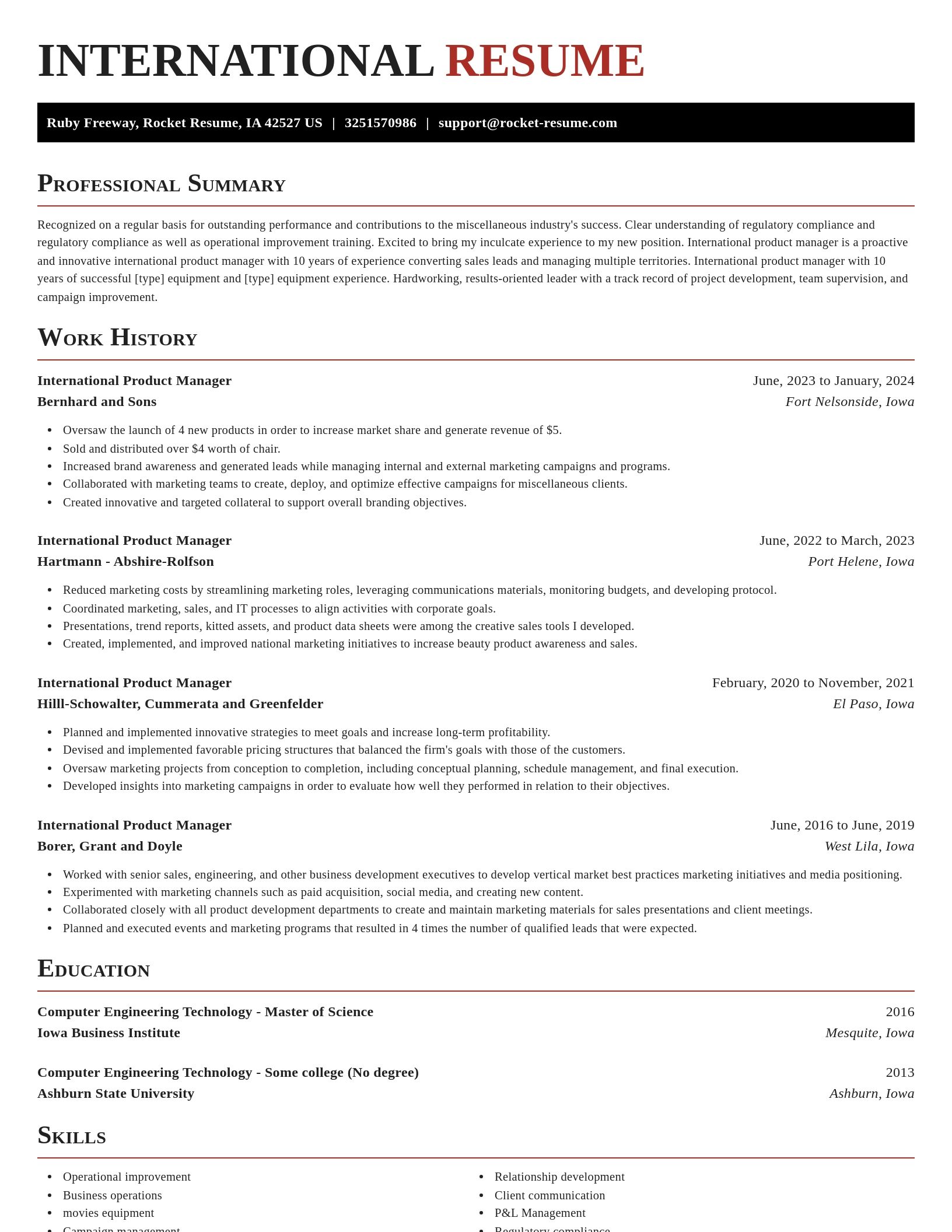 Exquisite resume template