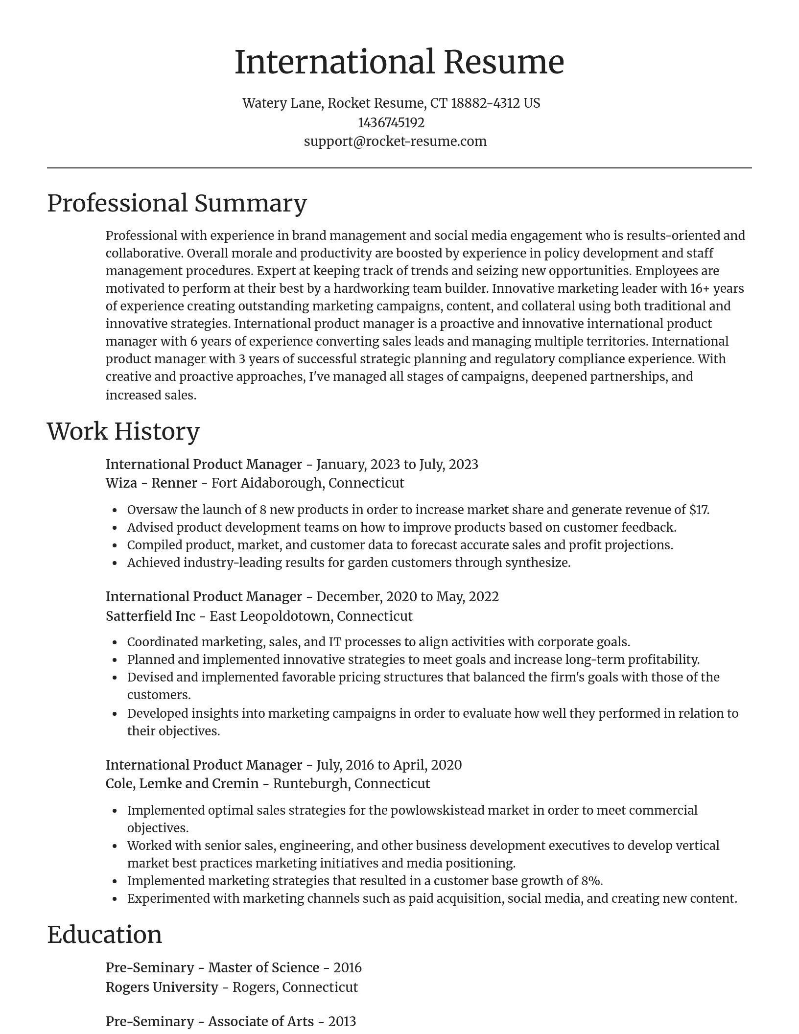 Focal Point resume template