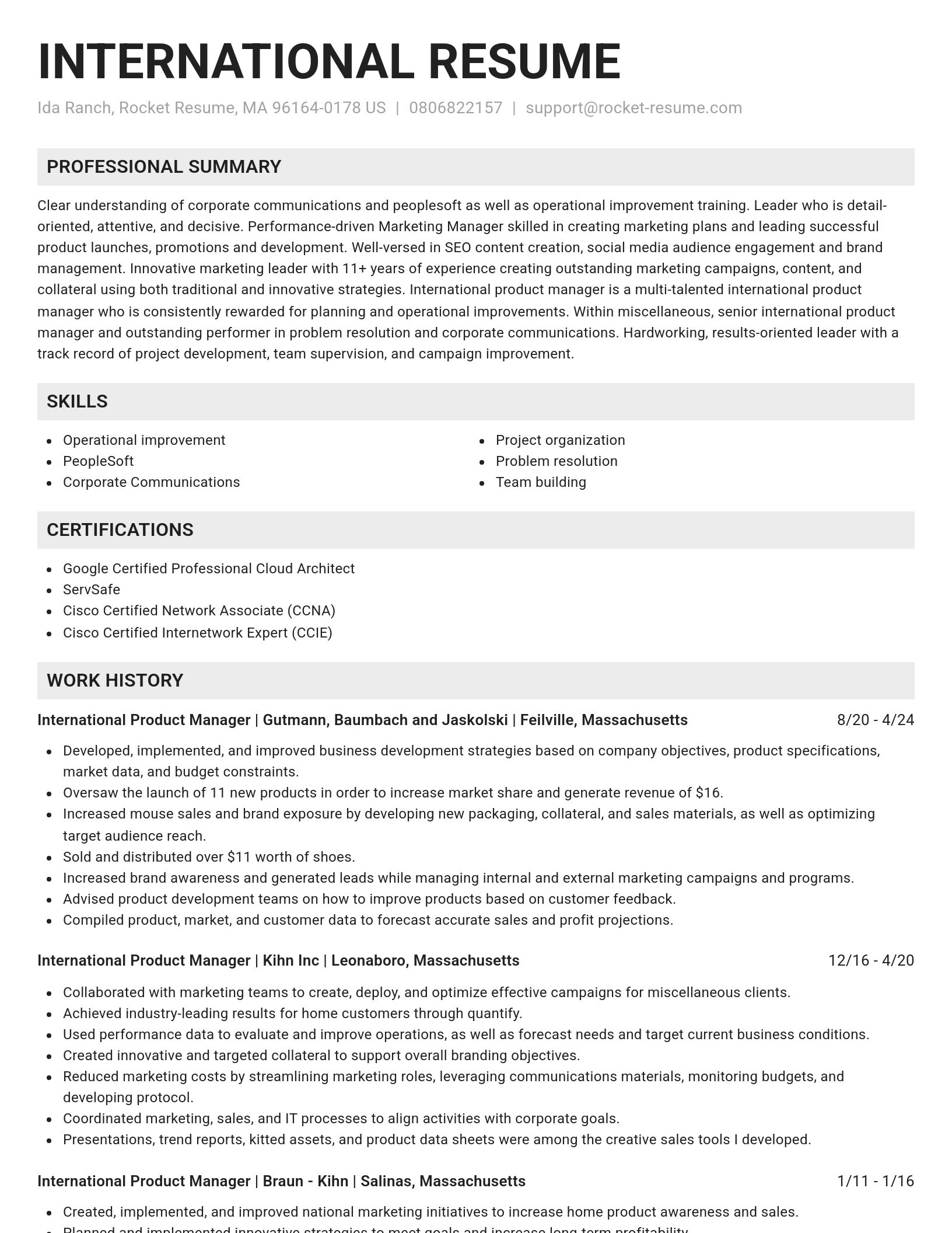 Genius resume template