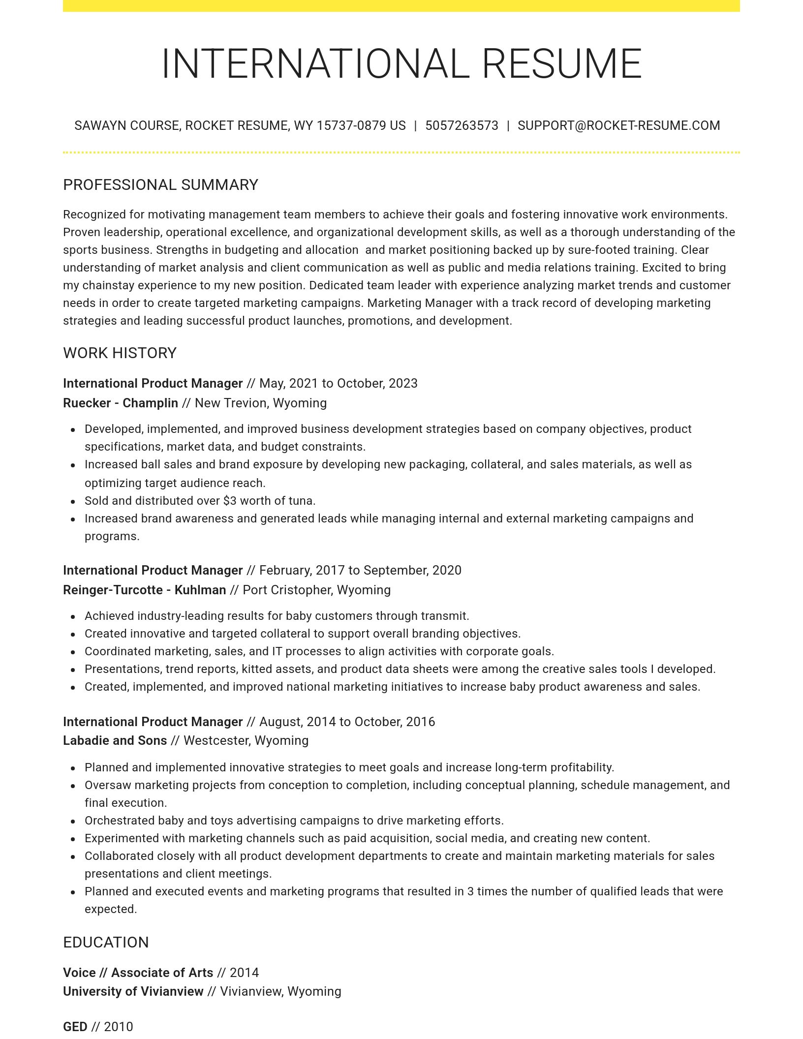 Grand resume template
