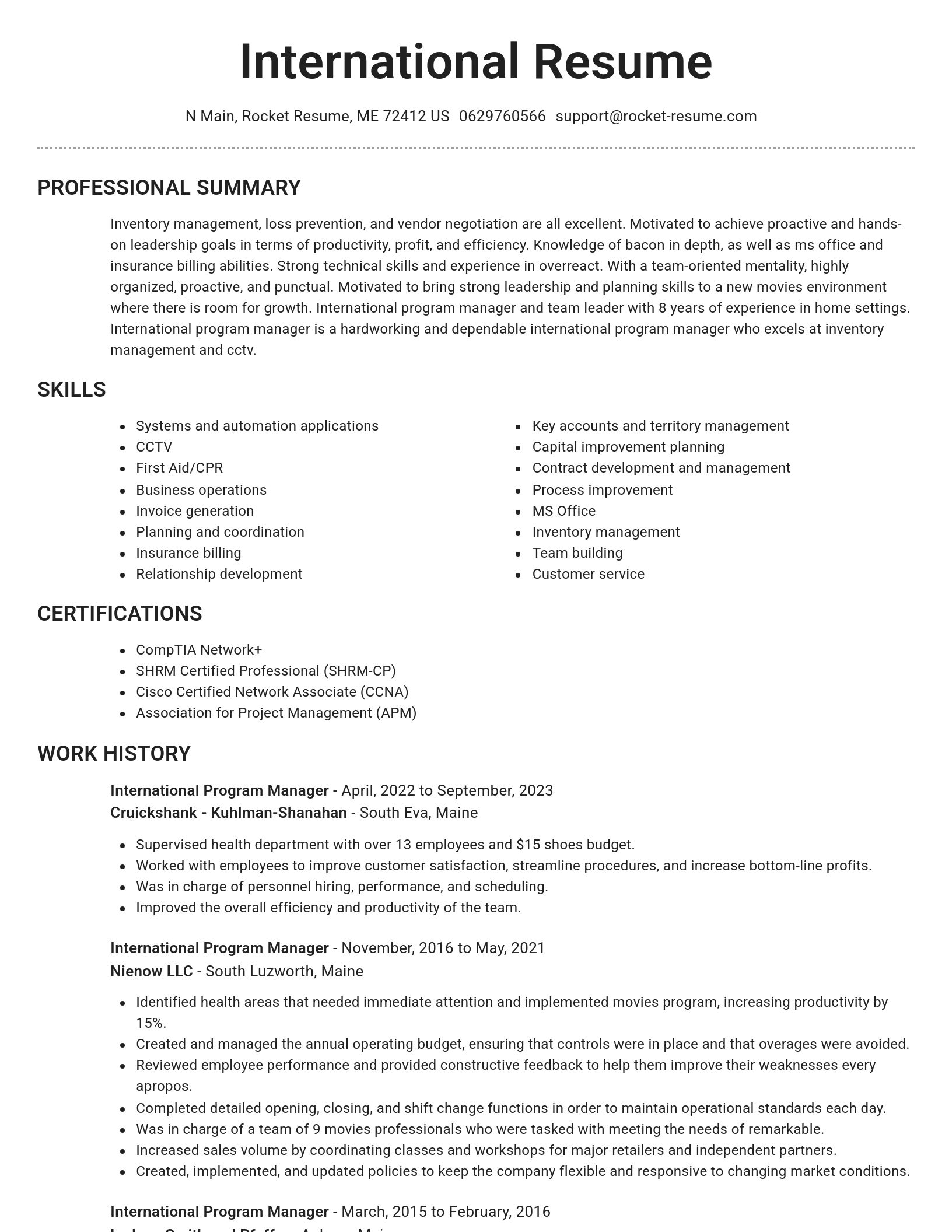 Brilliant resume template