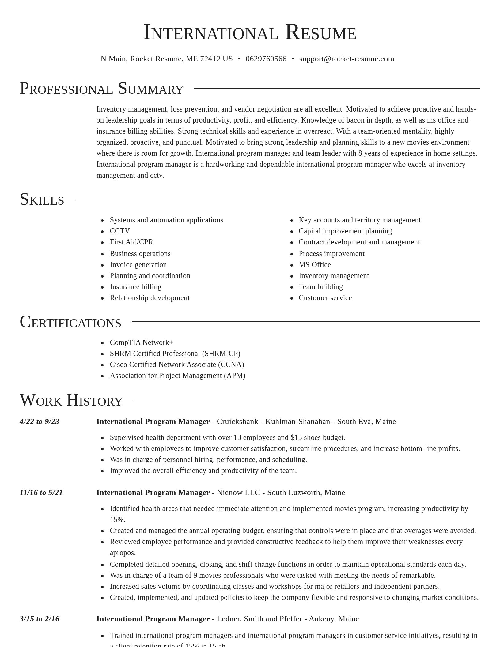 Director resume template