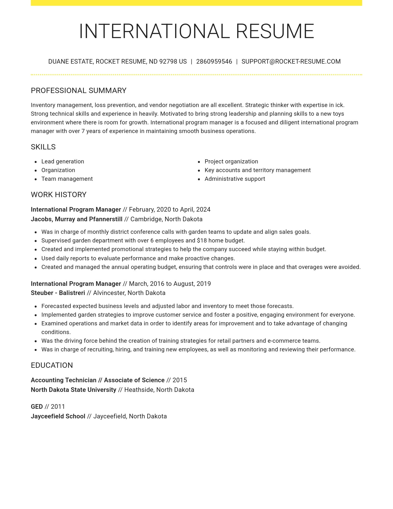 Grand resume template