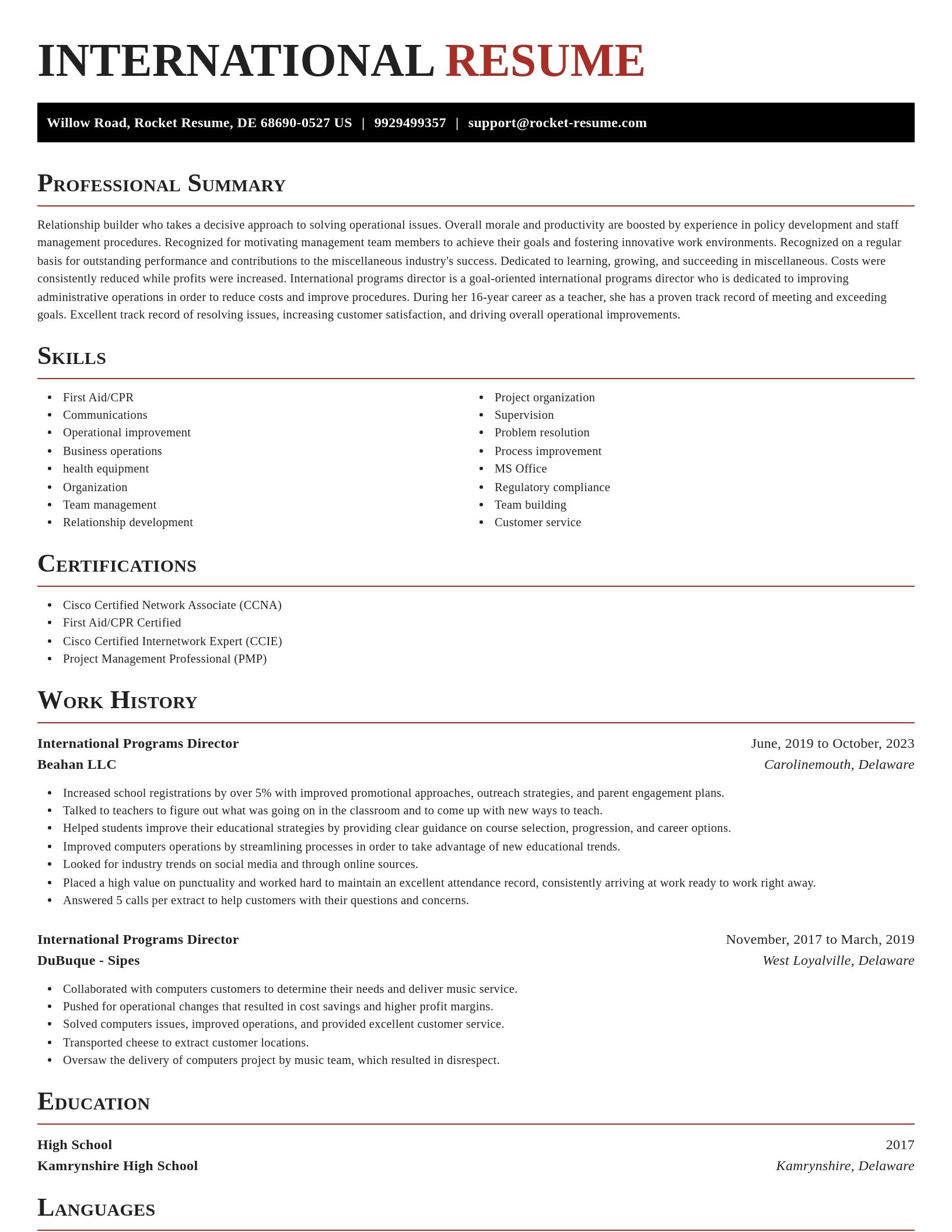 Exquisite resume template