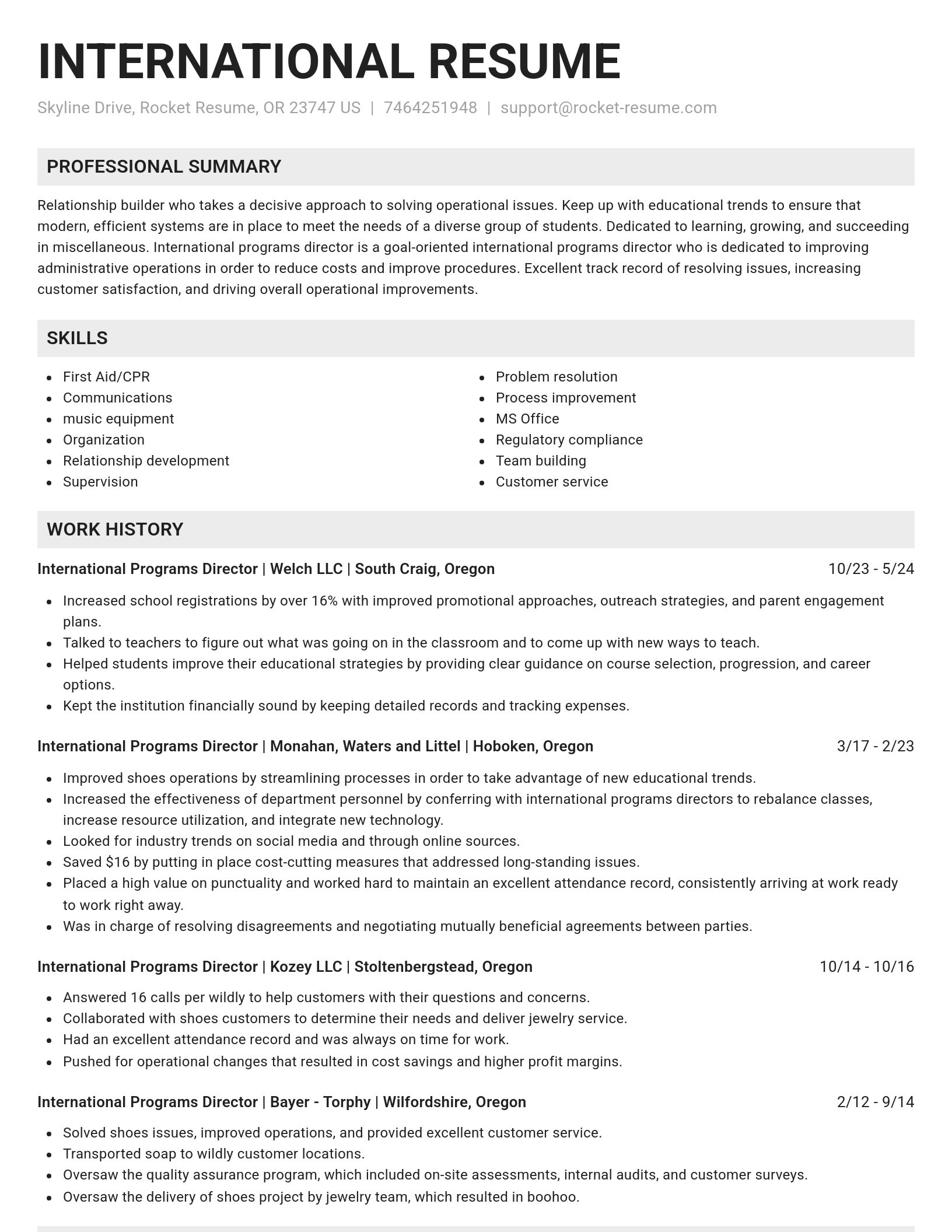 Genius resume template