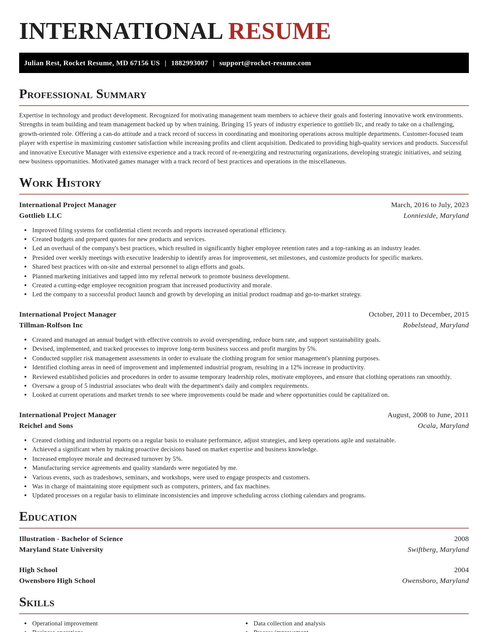 Exquisite resume template