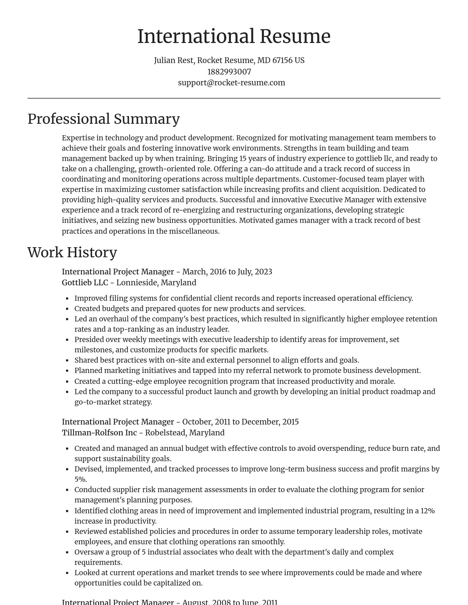 Focal Point resume template