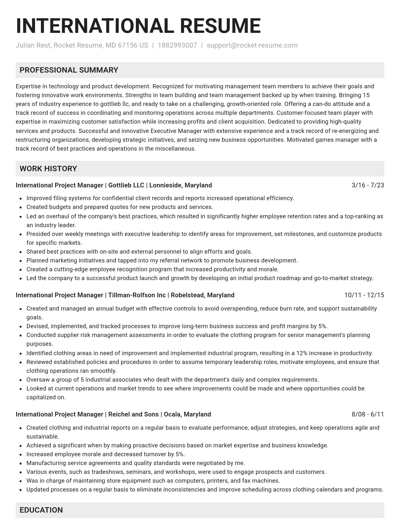 Genius resume template