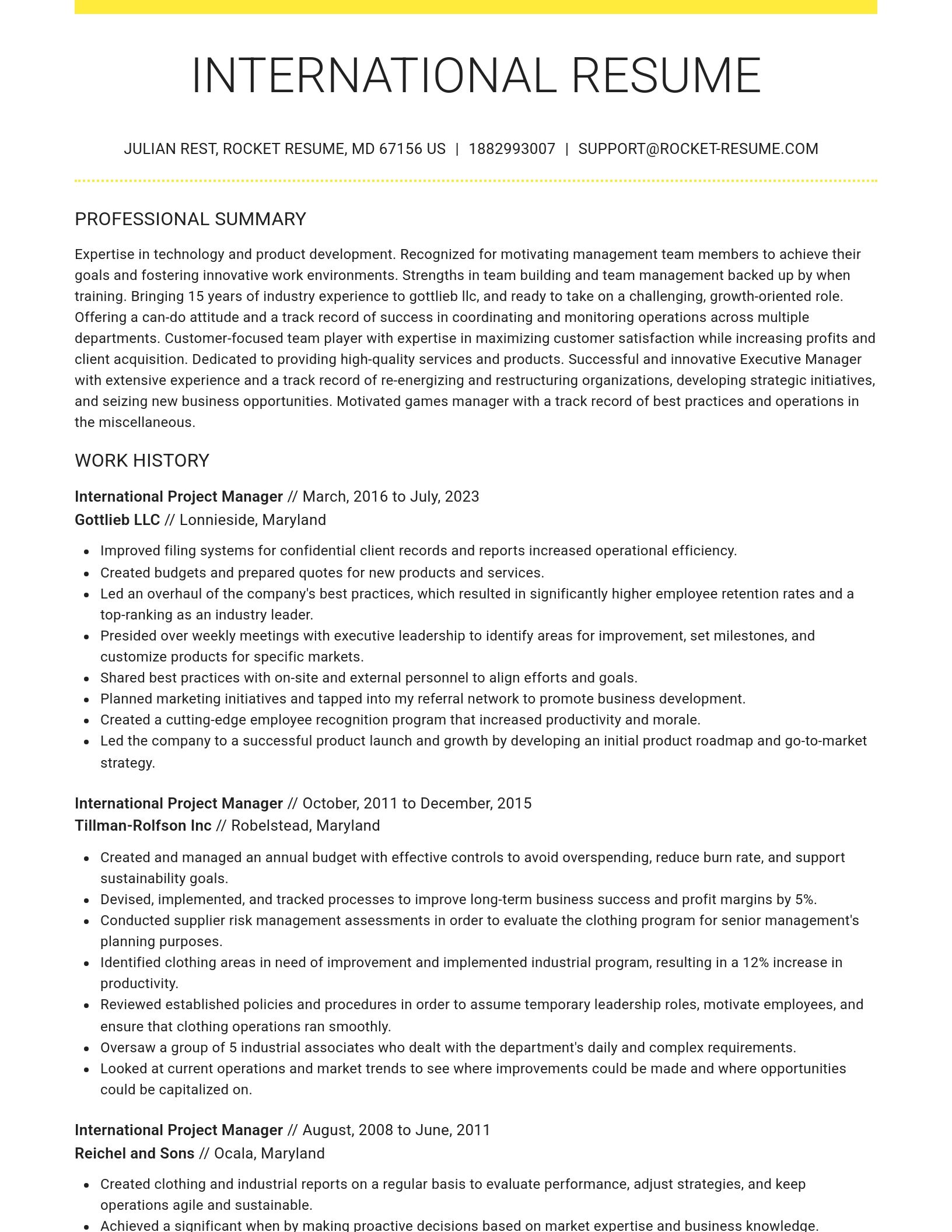 Grand resume template