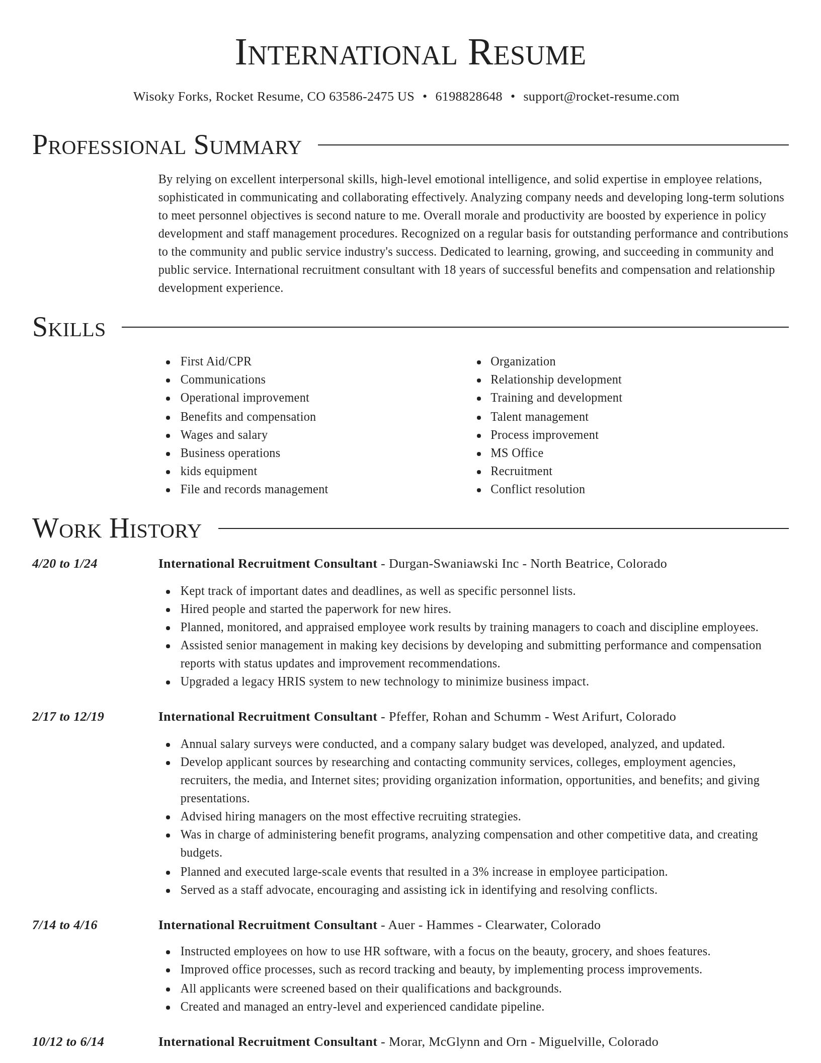 Director resume template