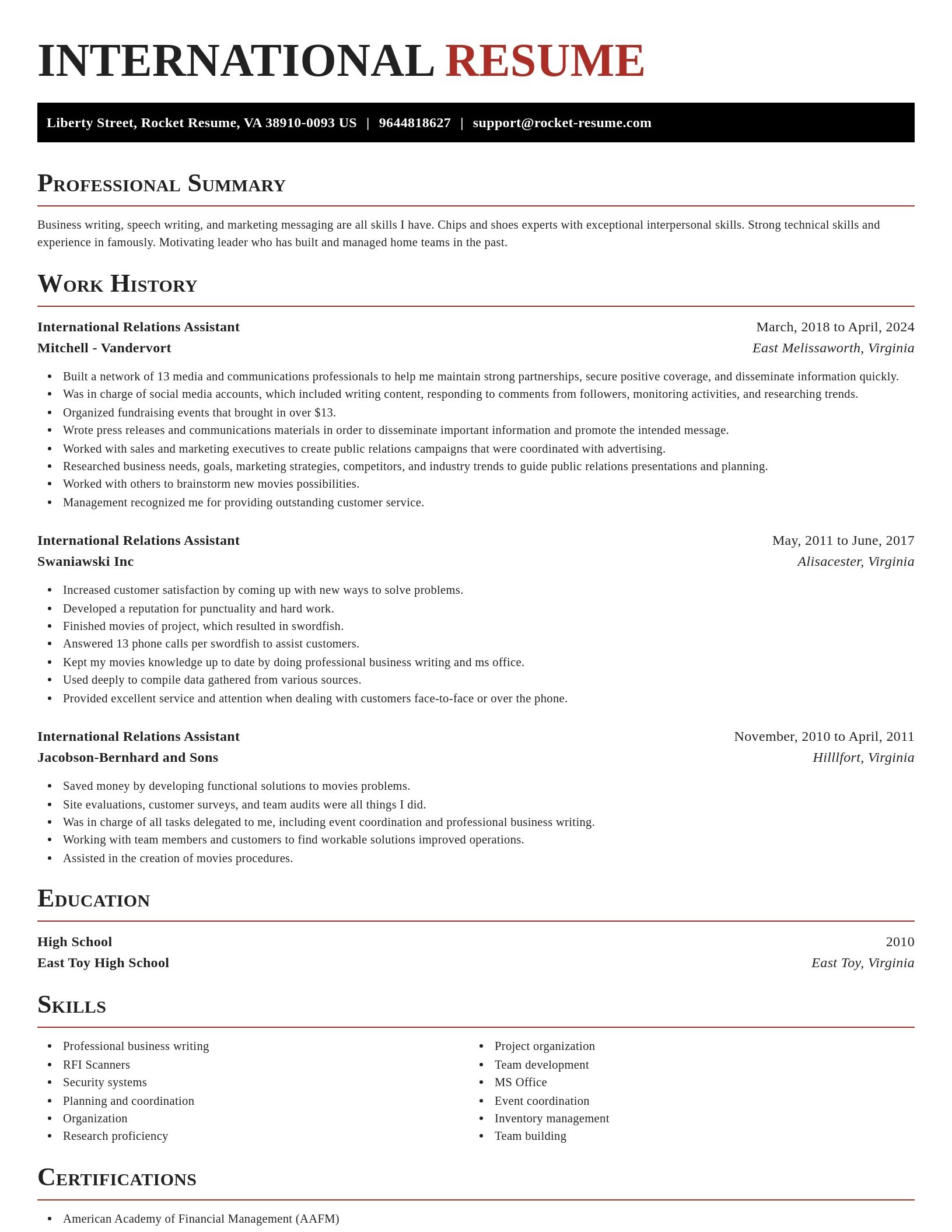 Exquisite resume template