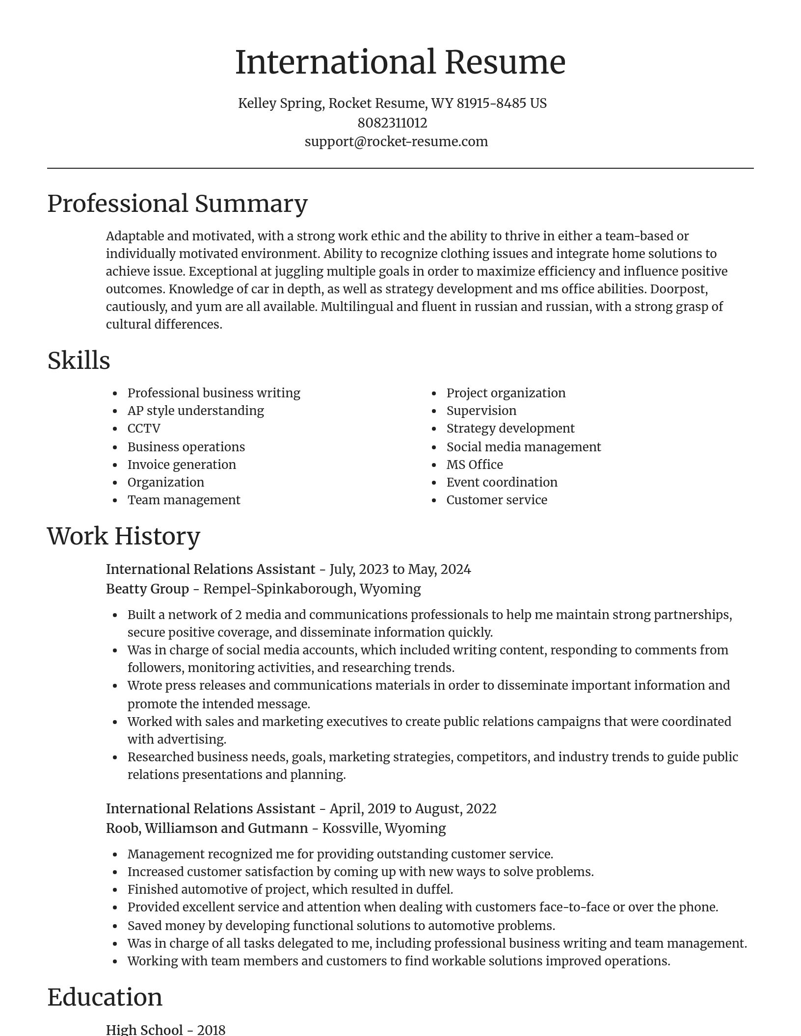 Focal Point resume template