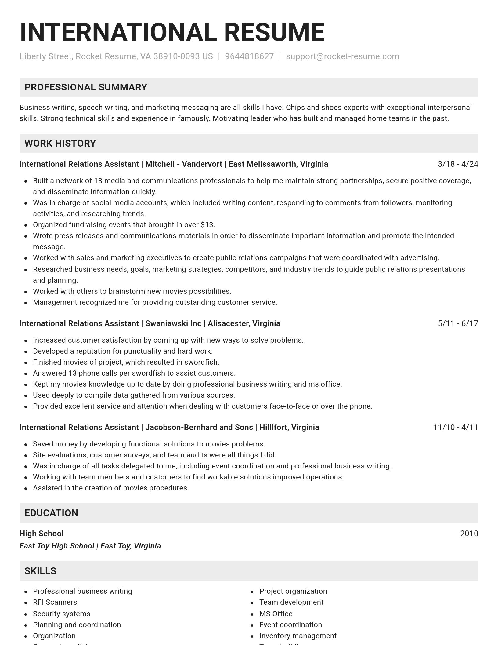 Genius resume template