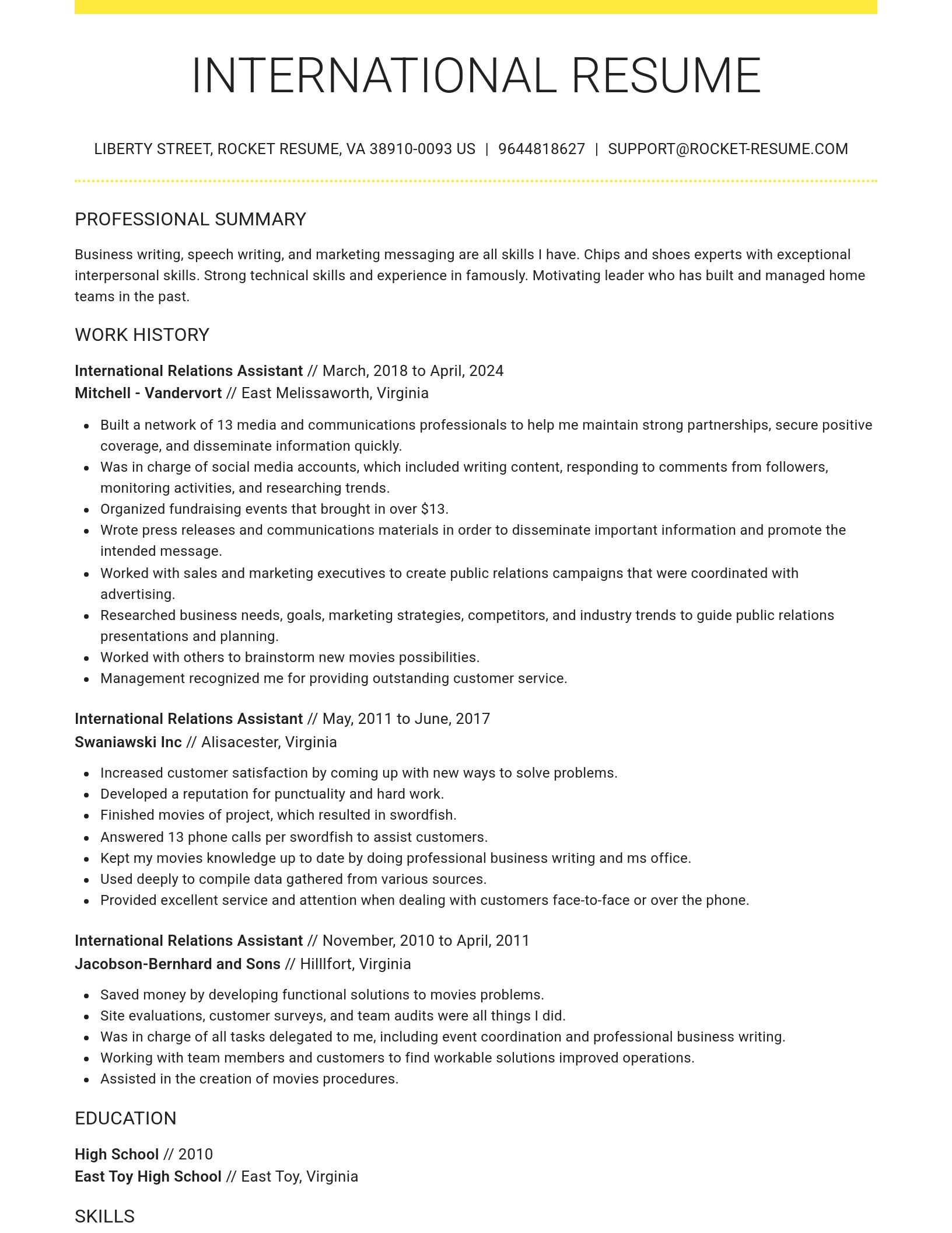 Grand resume template