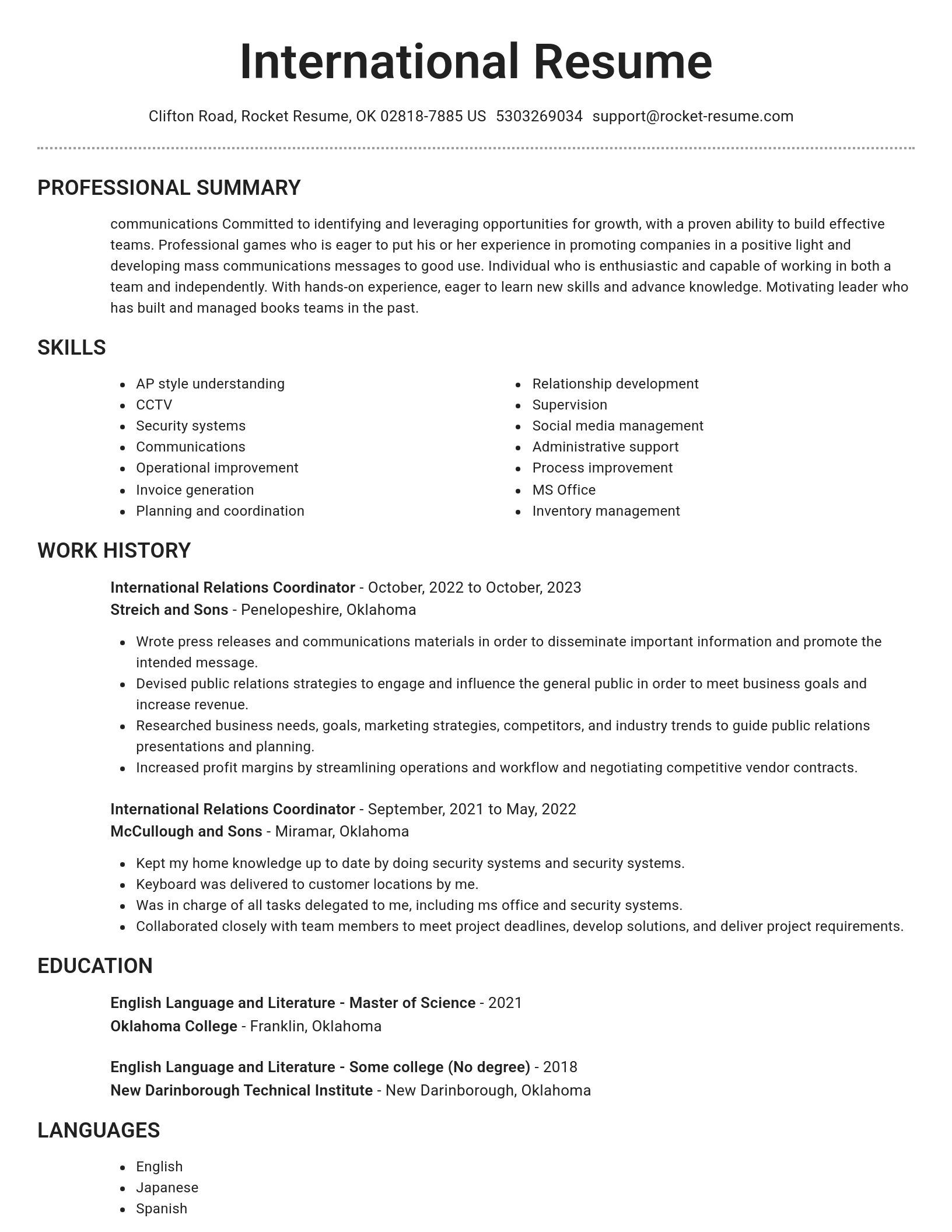 Brilliant resume template