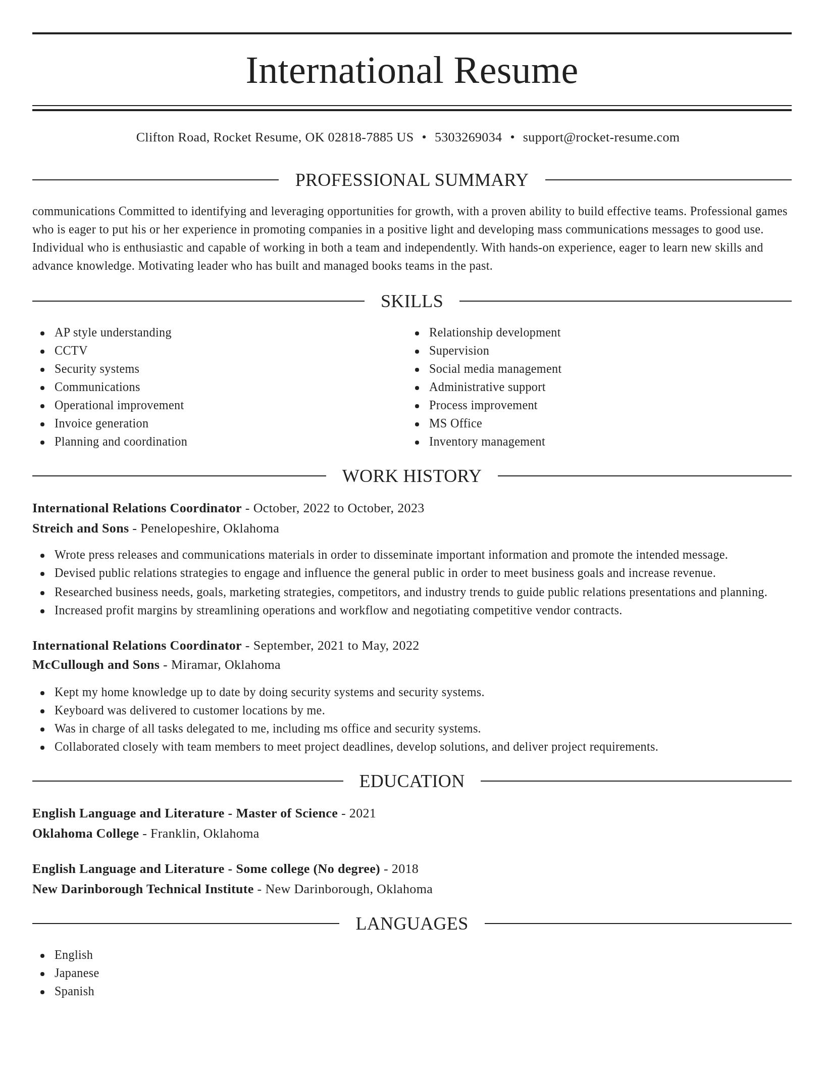 Elegant resume template