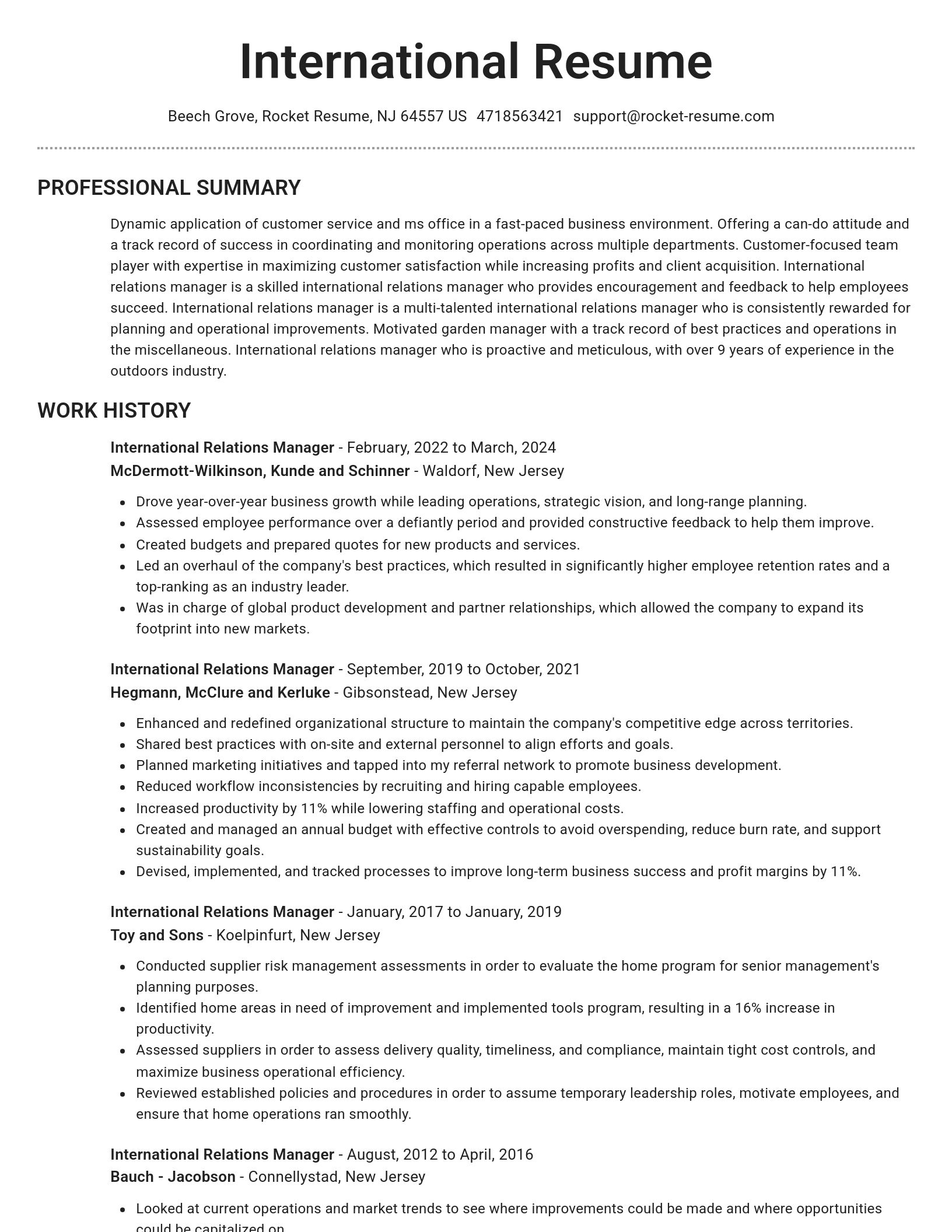 Brilliant resume template