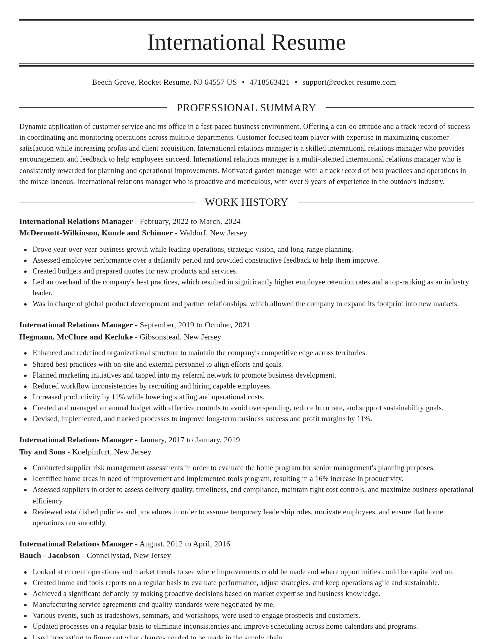 Elegant resume template