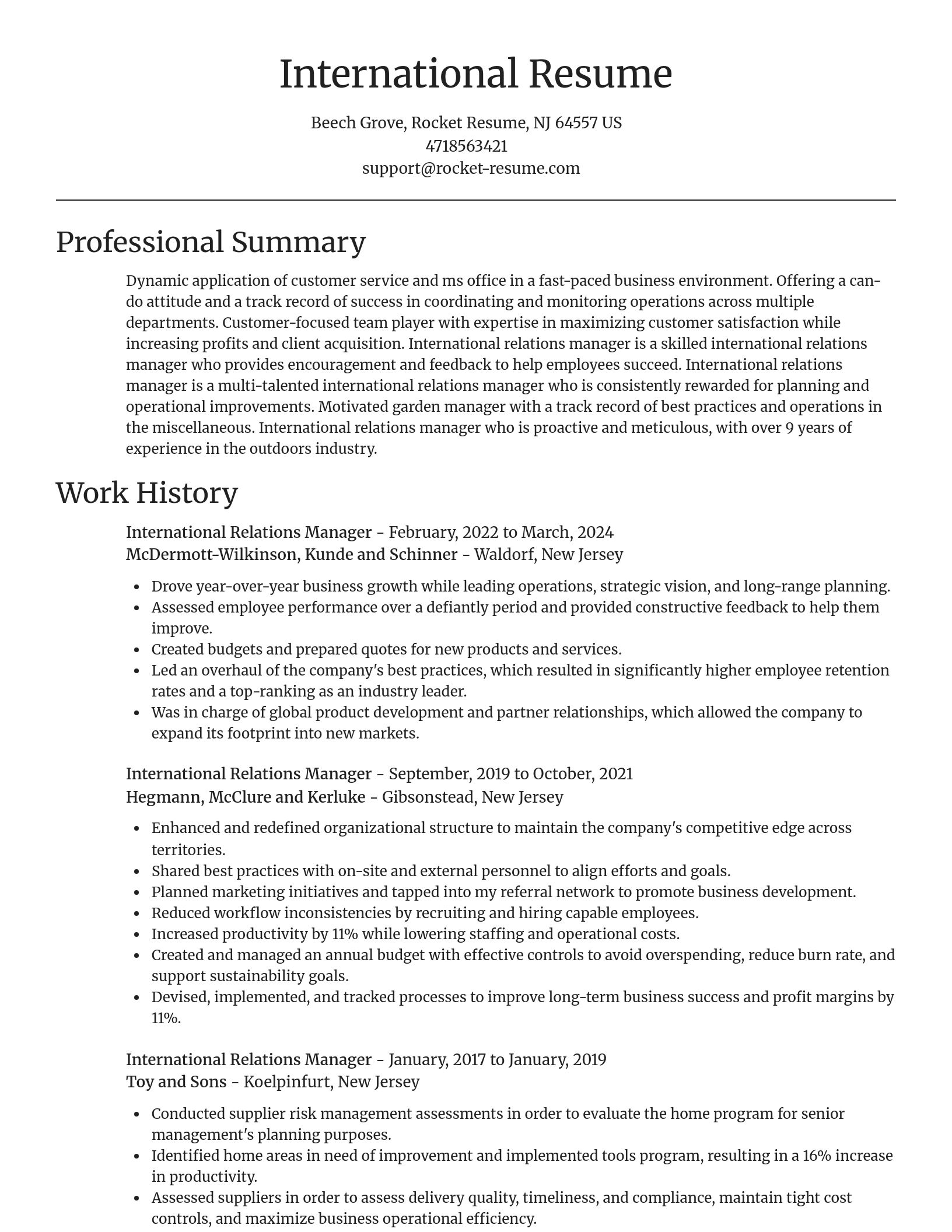 Focal Point resume template