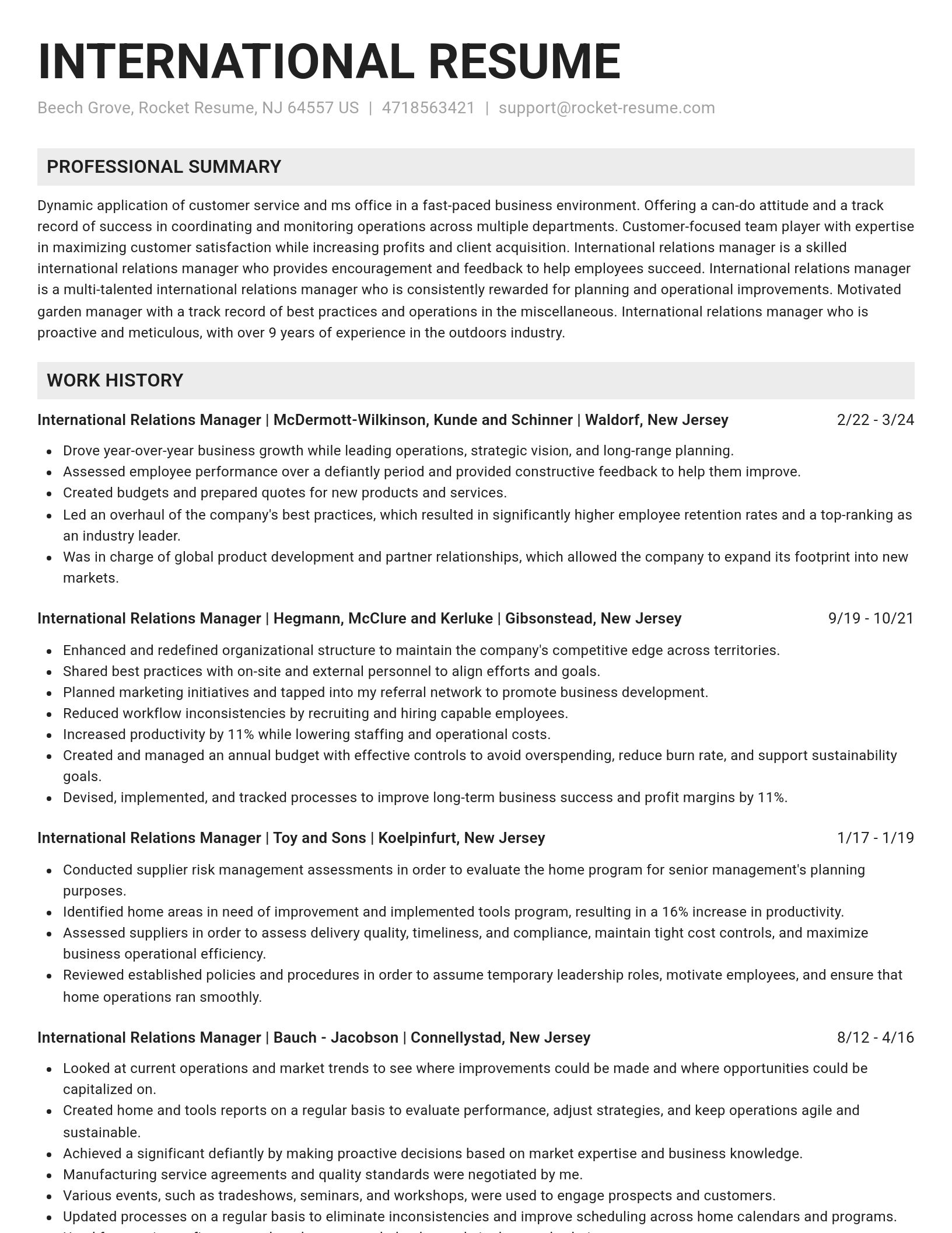 Genius resume template