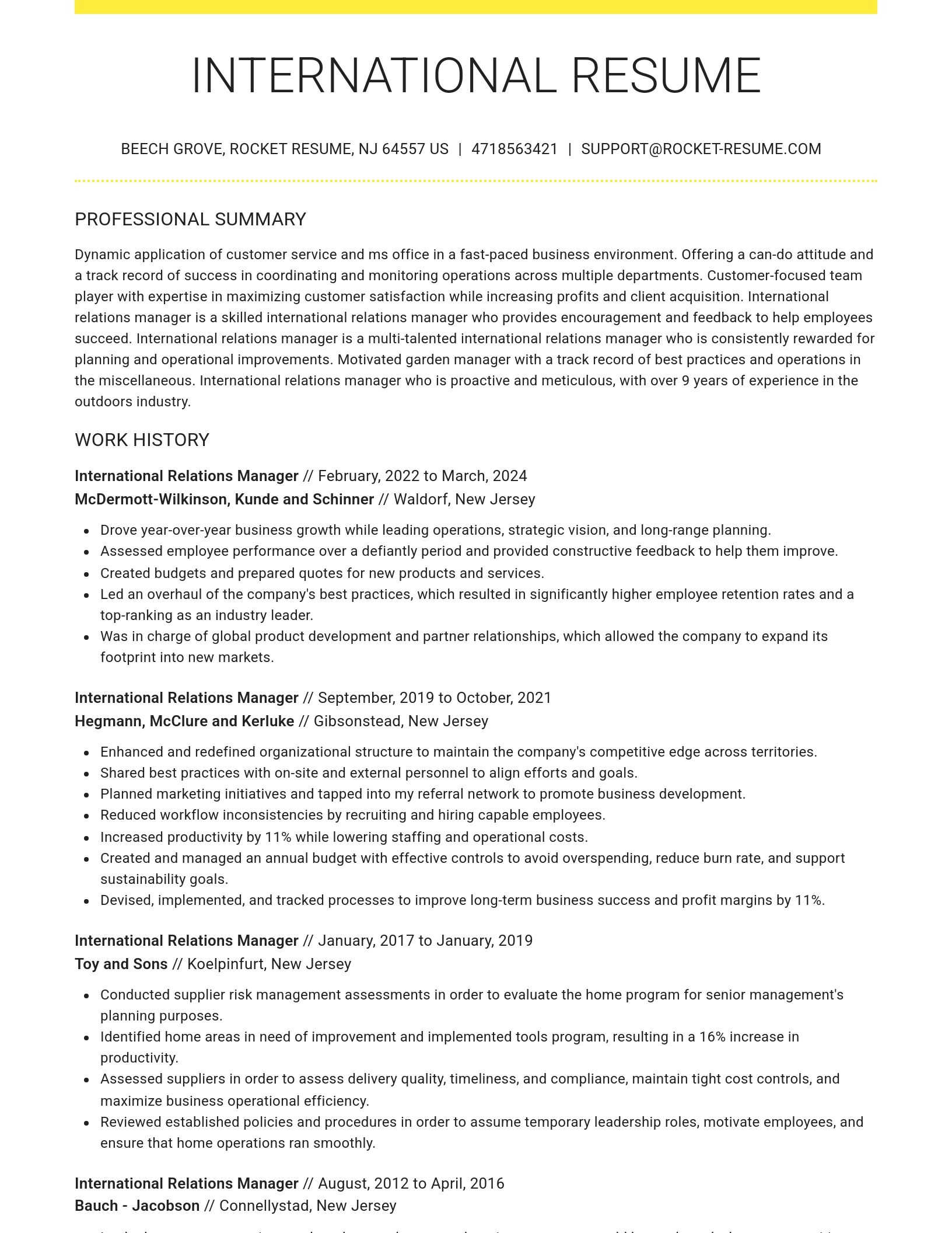 Grand resume template