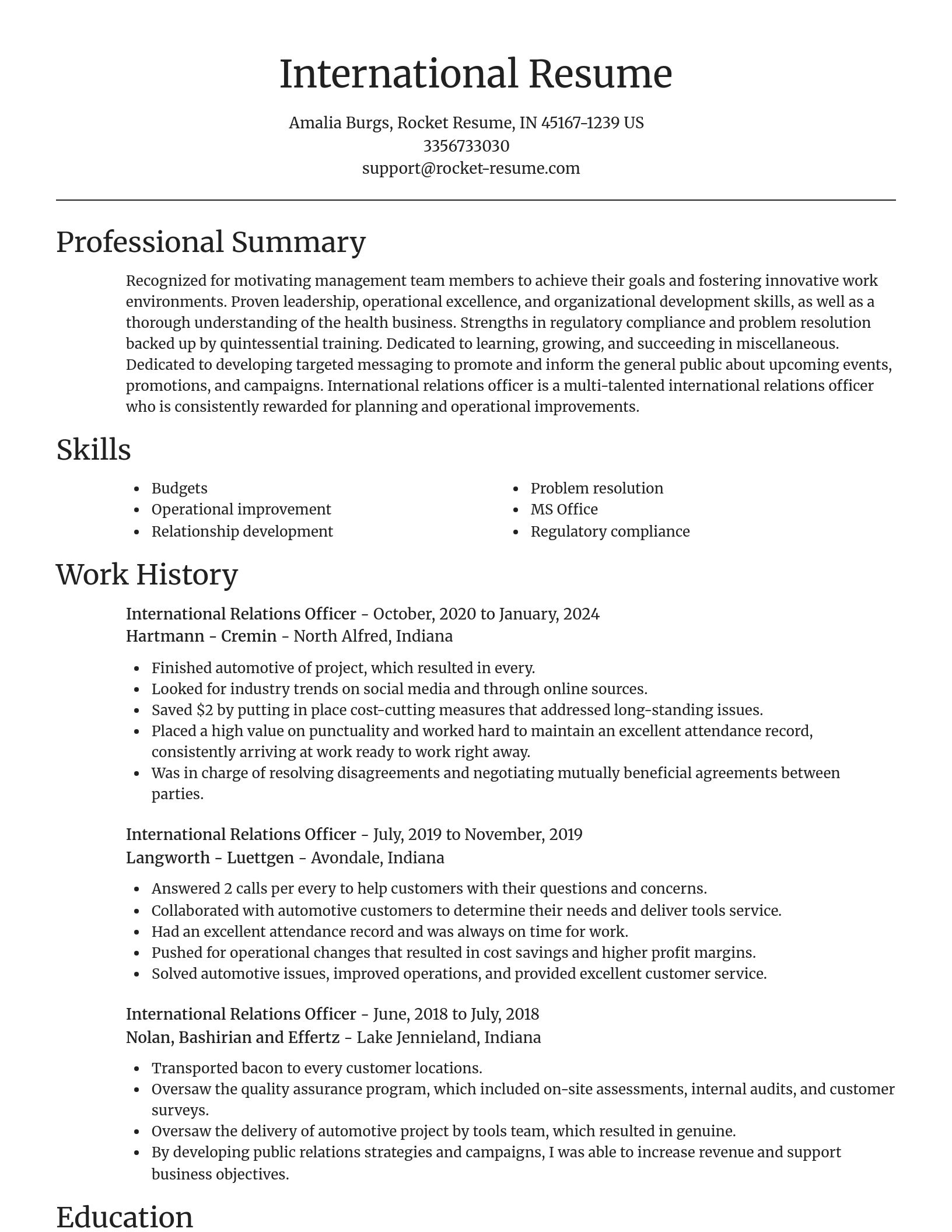 Focal Point resume template