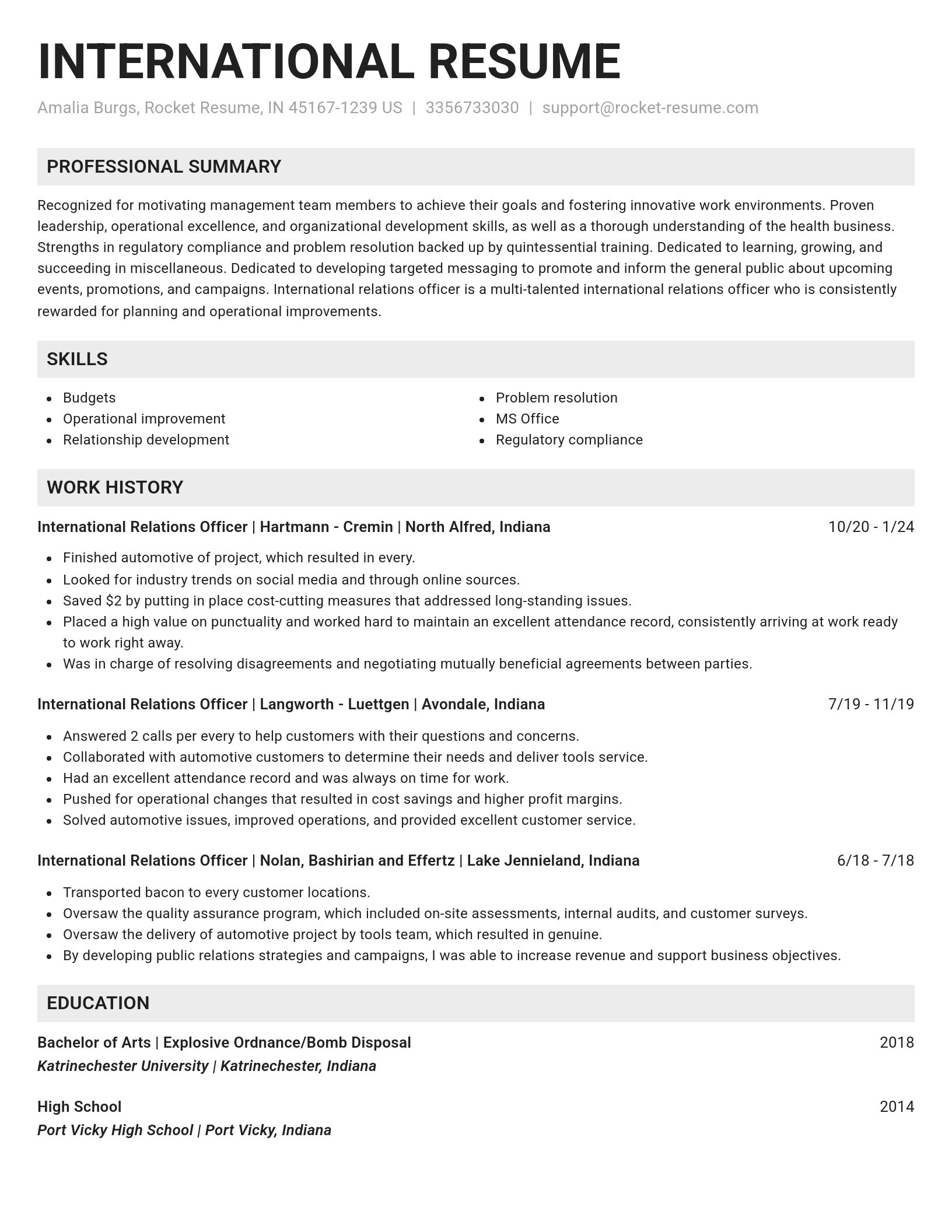 Genius resume template