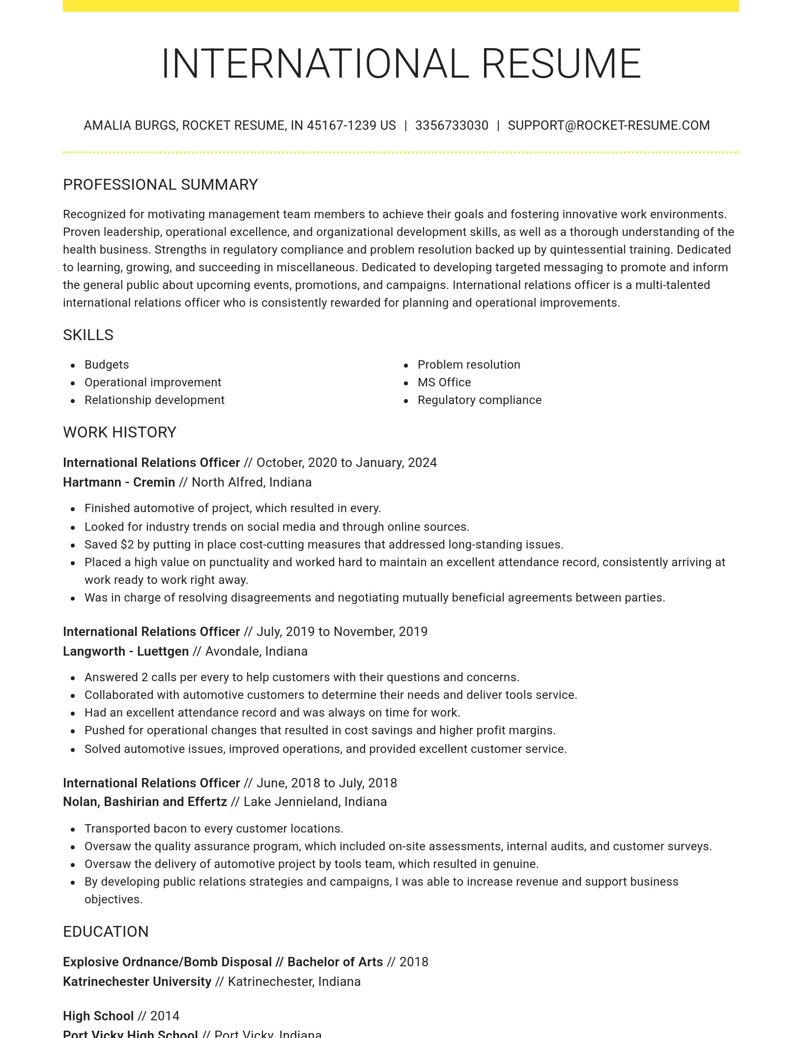 Grand resume template