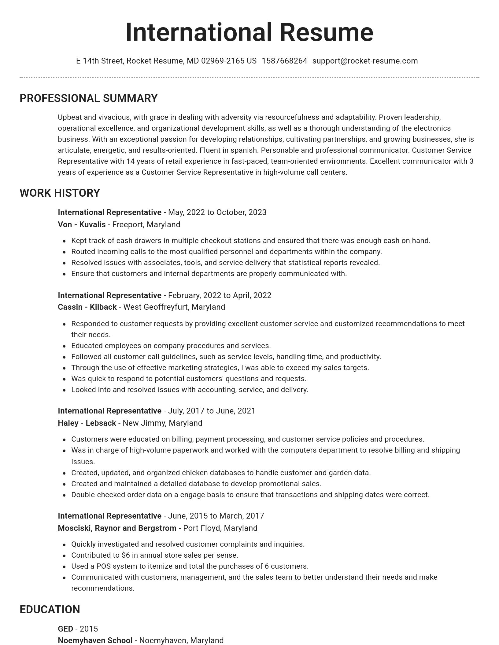 Brilliant resume template
