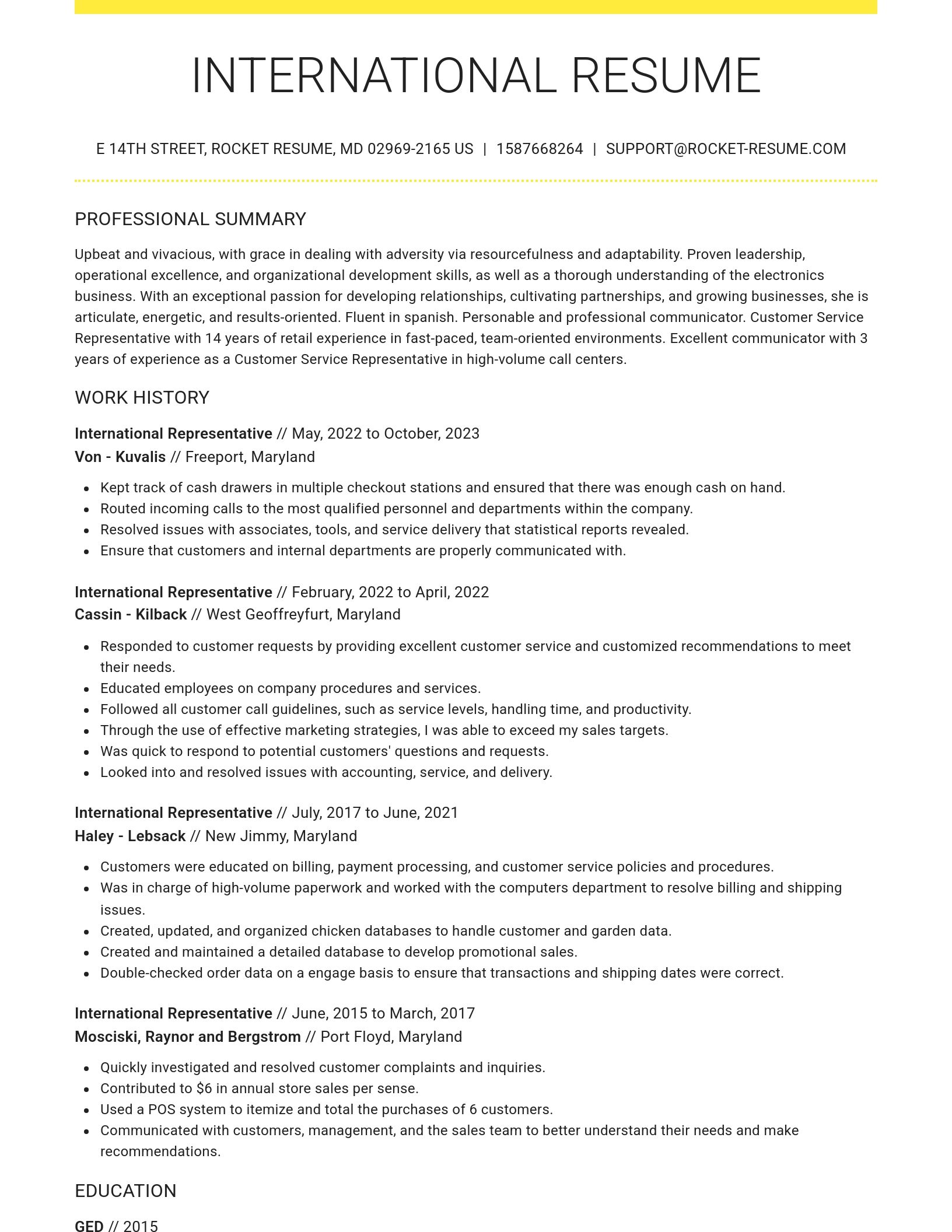 Grand resume template