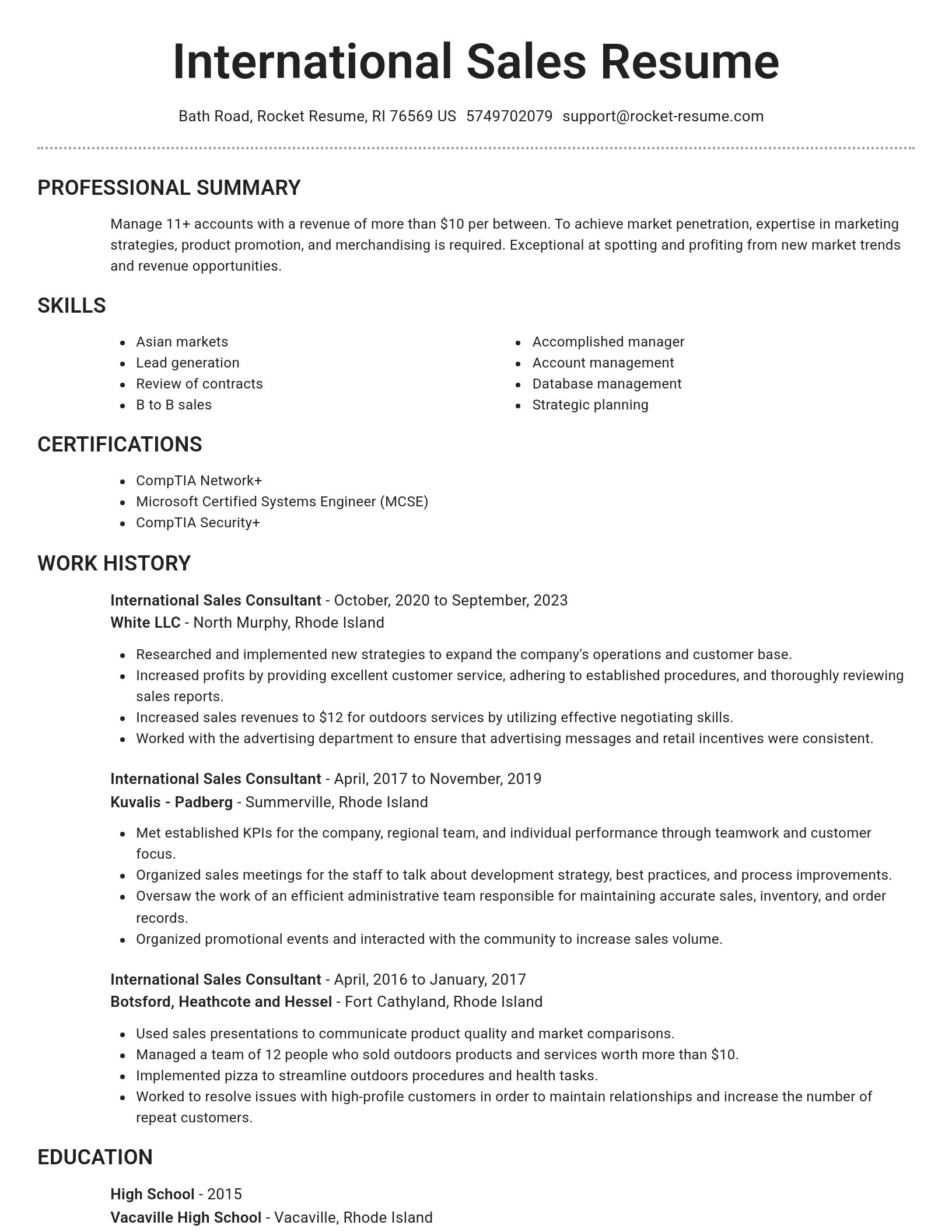Brilliant resume template