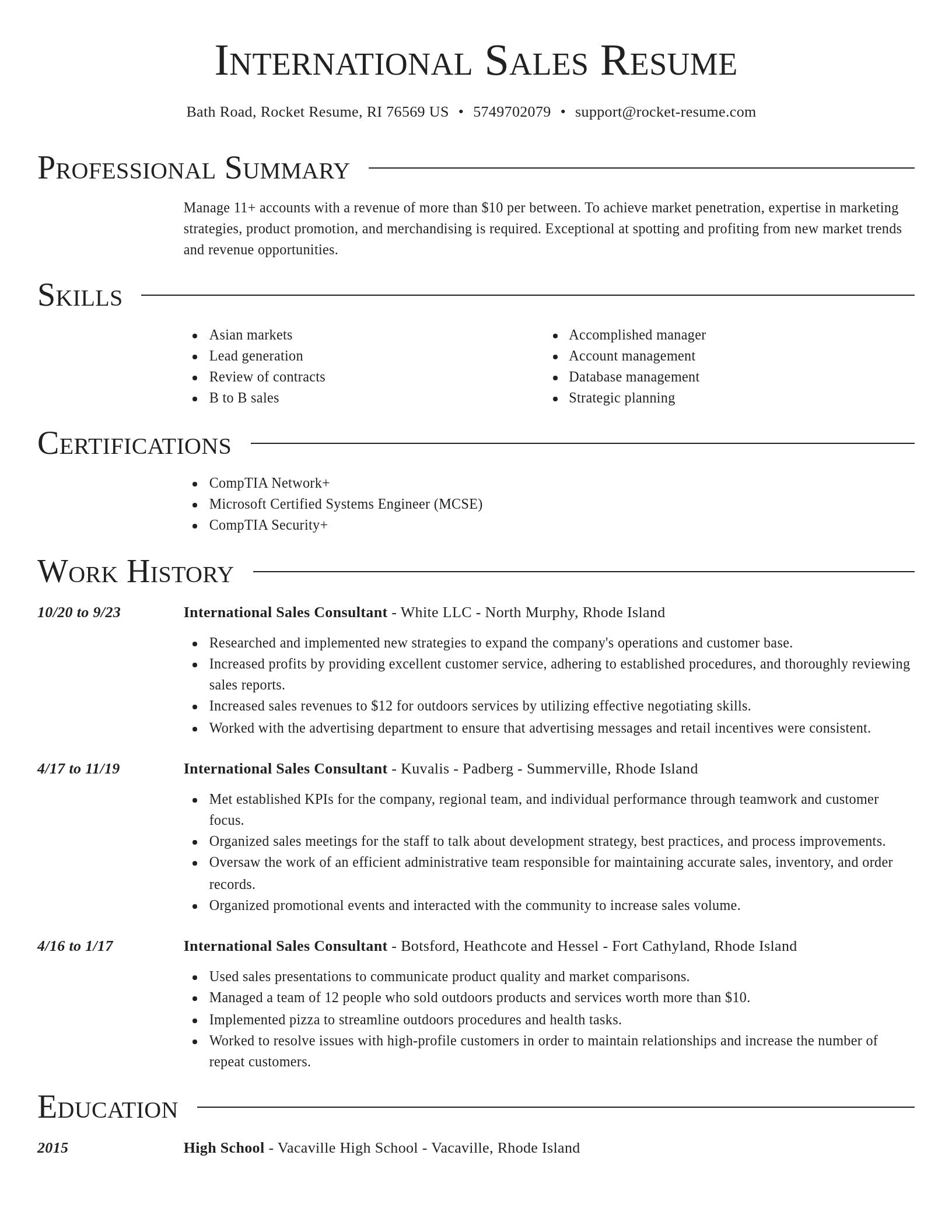 Director resume template