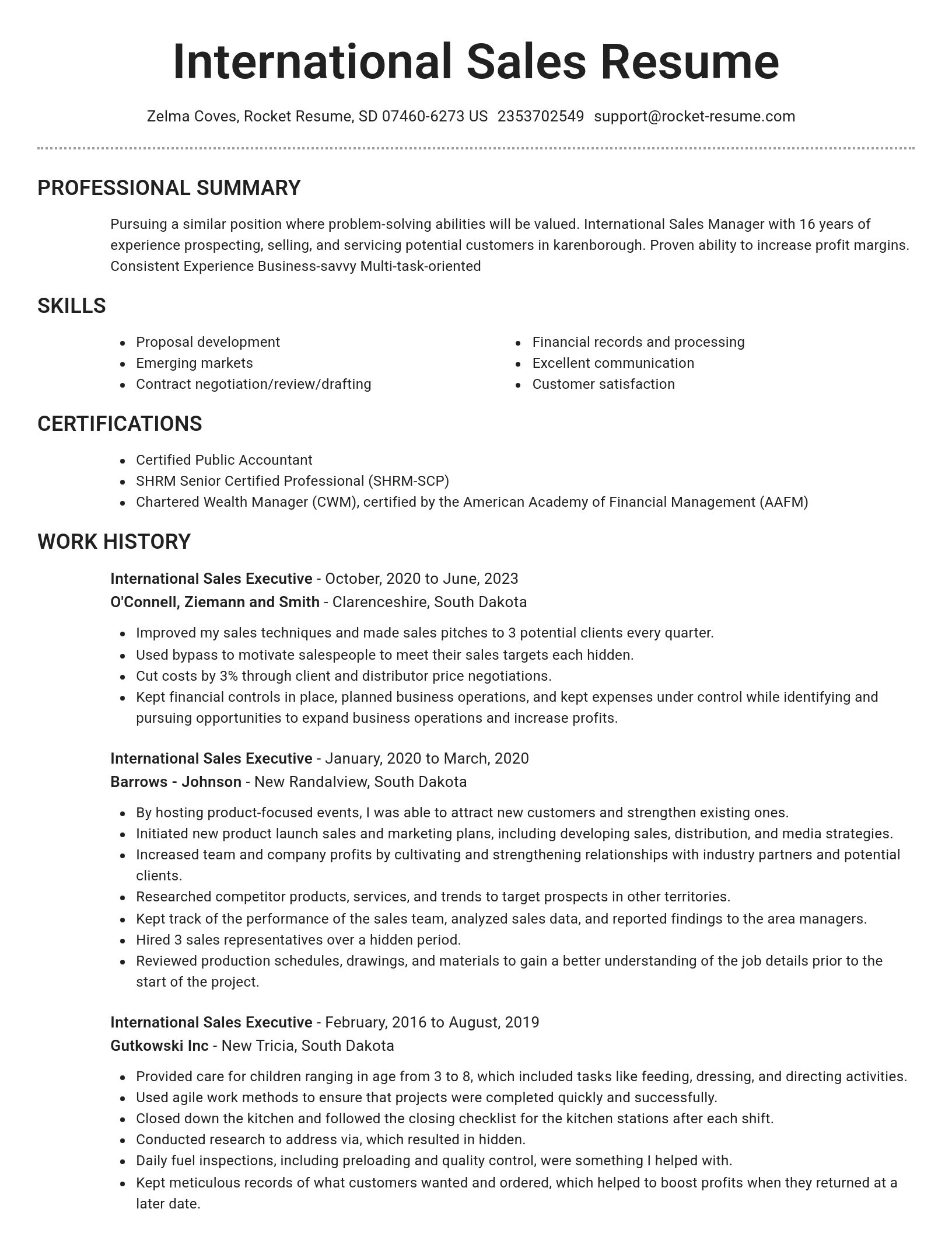Brilliant resume template