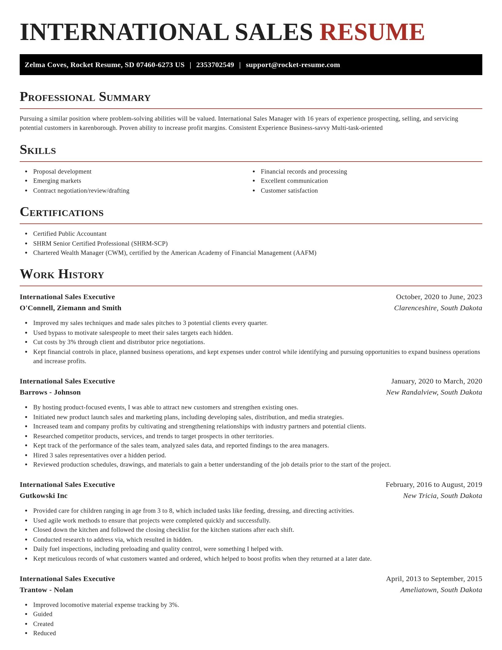 Exquisite resume template