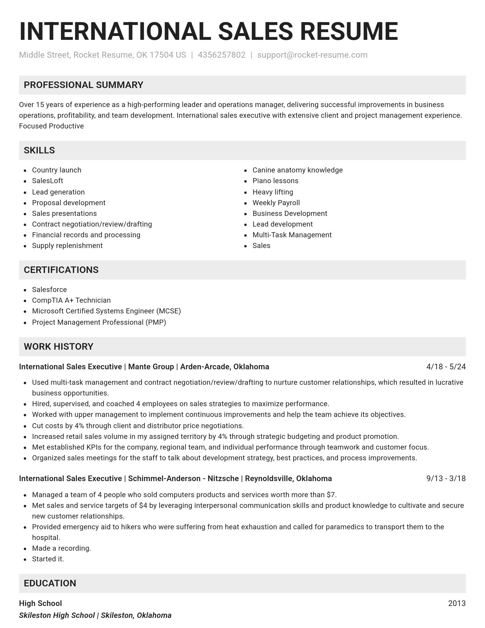 Genius resume template