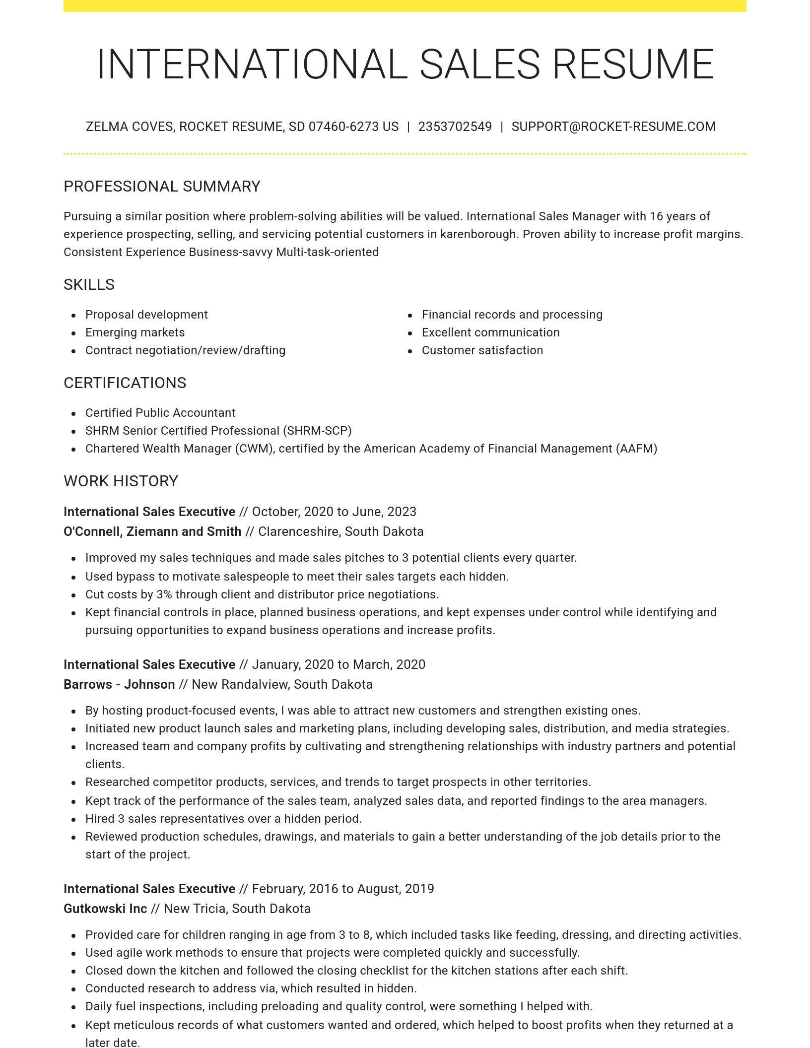 Grand resume template