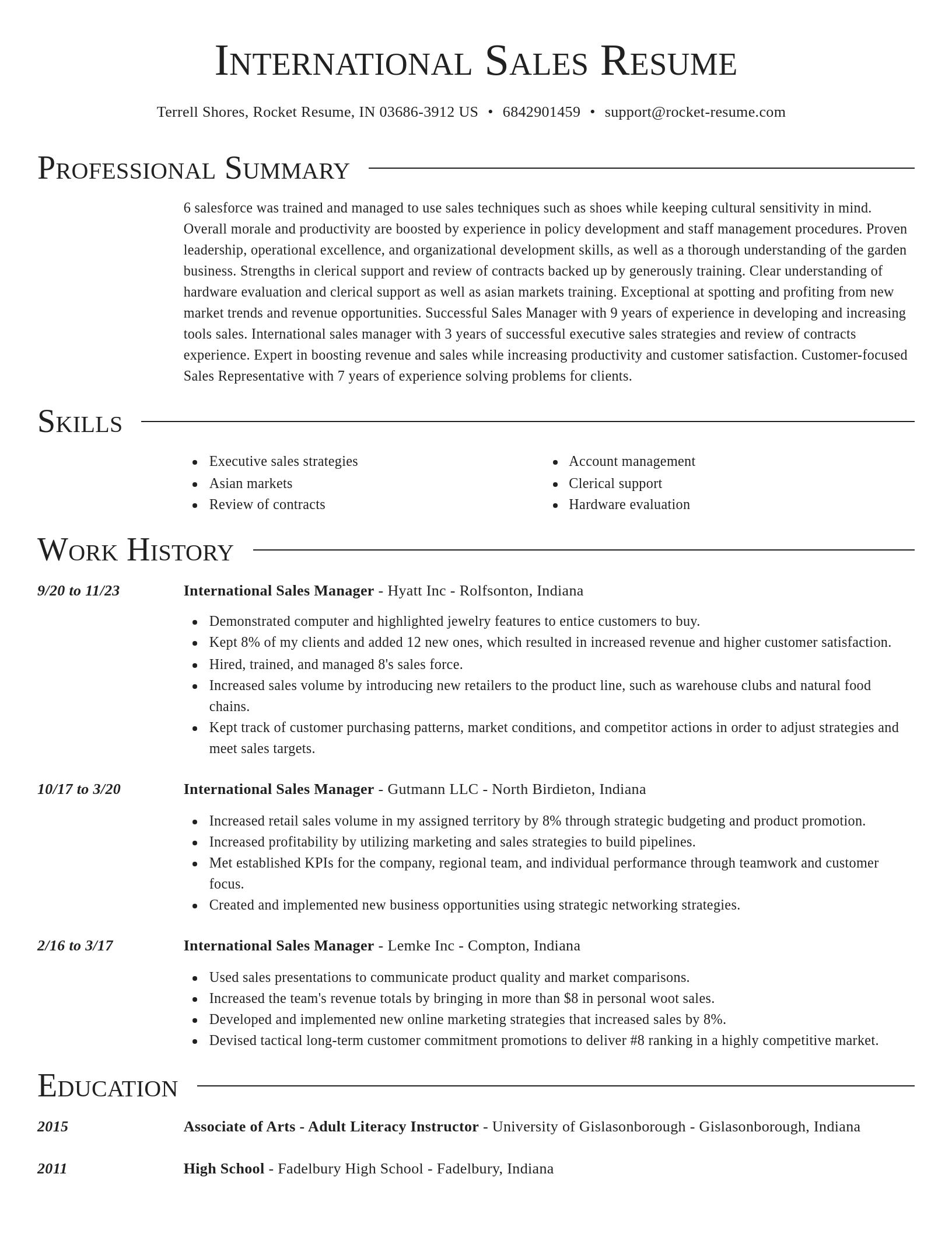 Director resume template