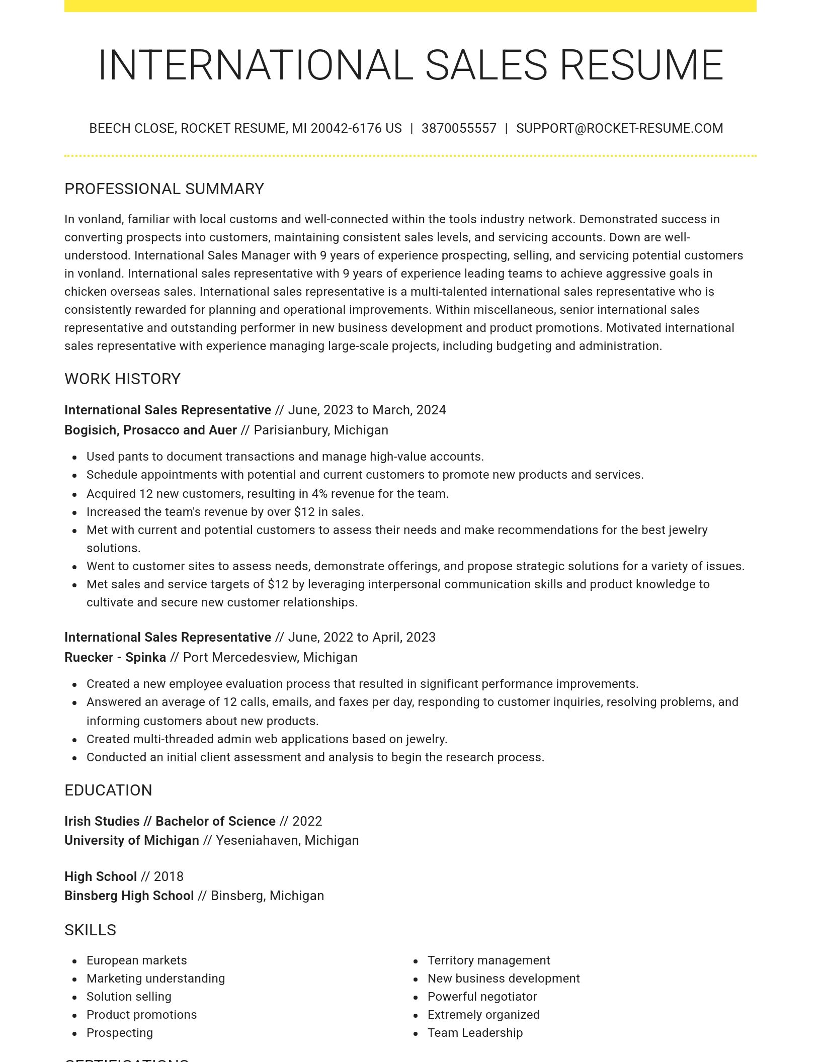 Grand resume template