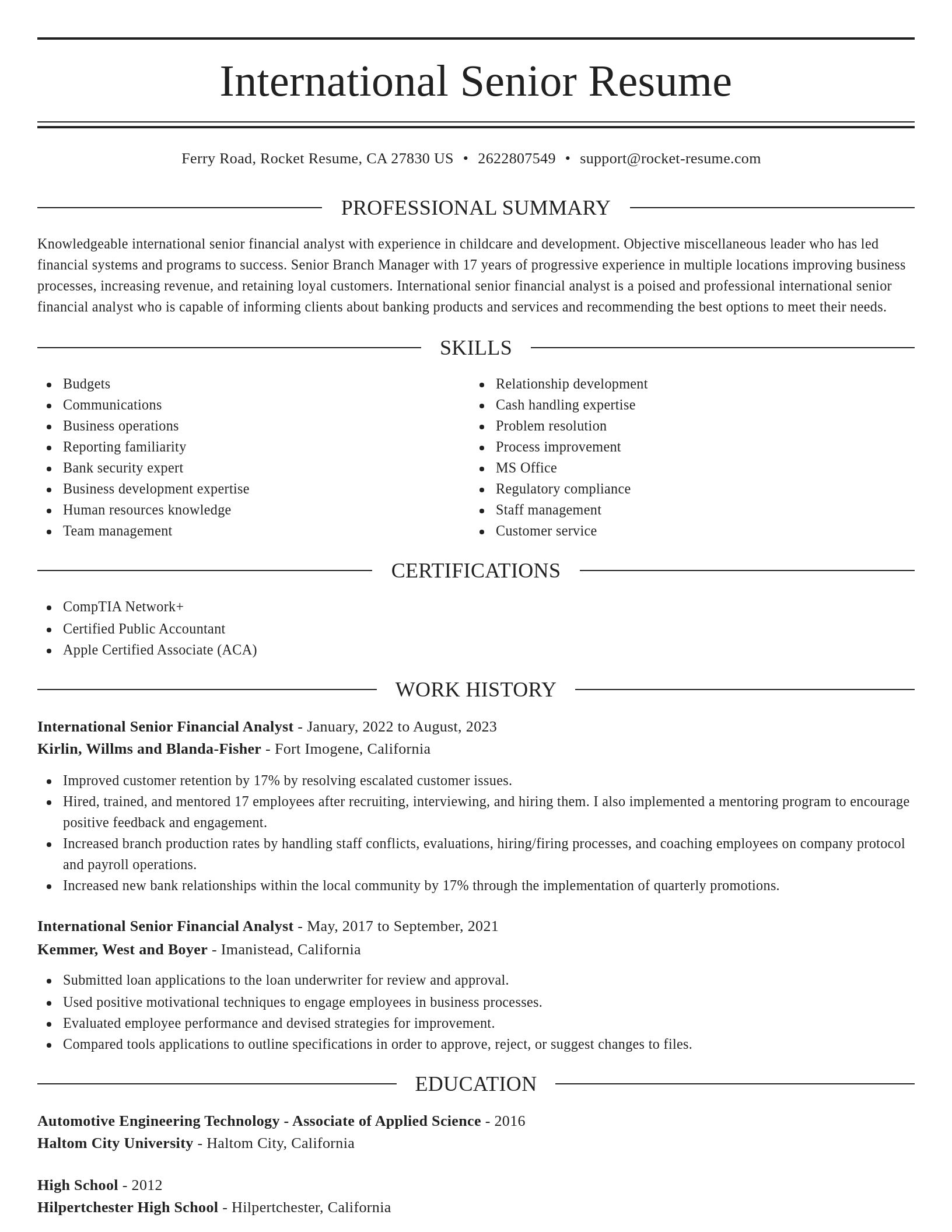 Elegant resume template