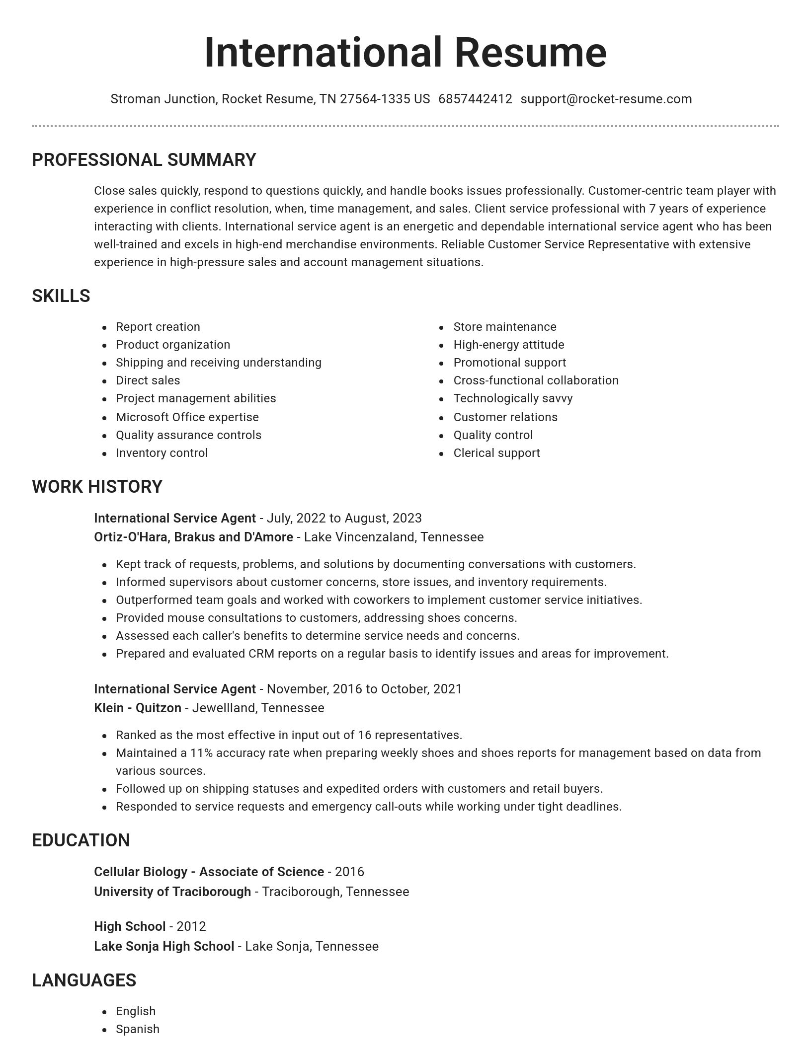 Brilliant resume template