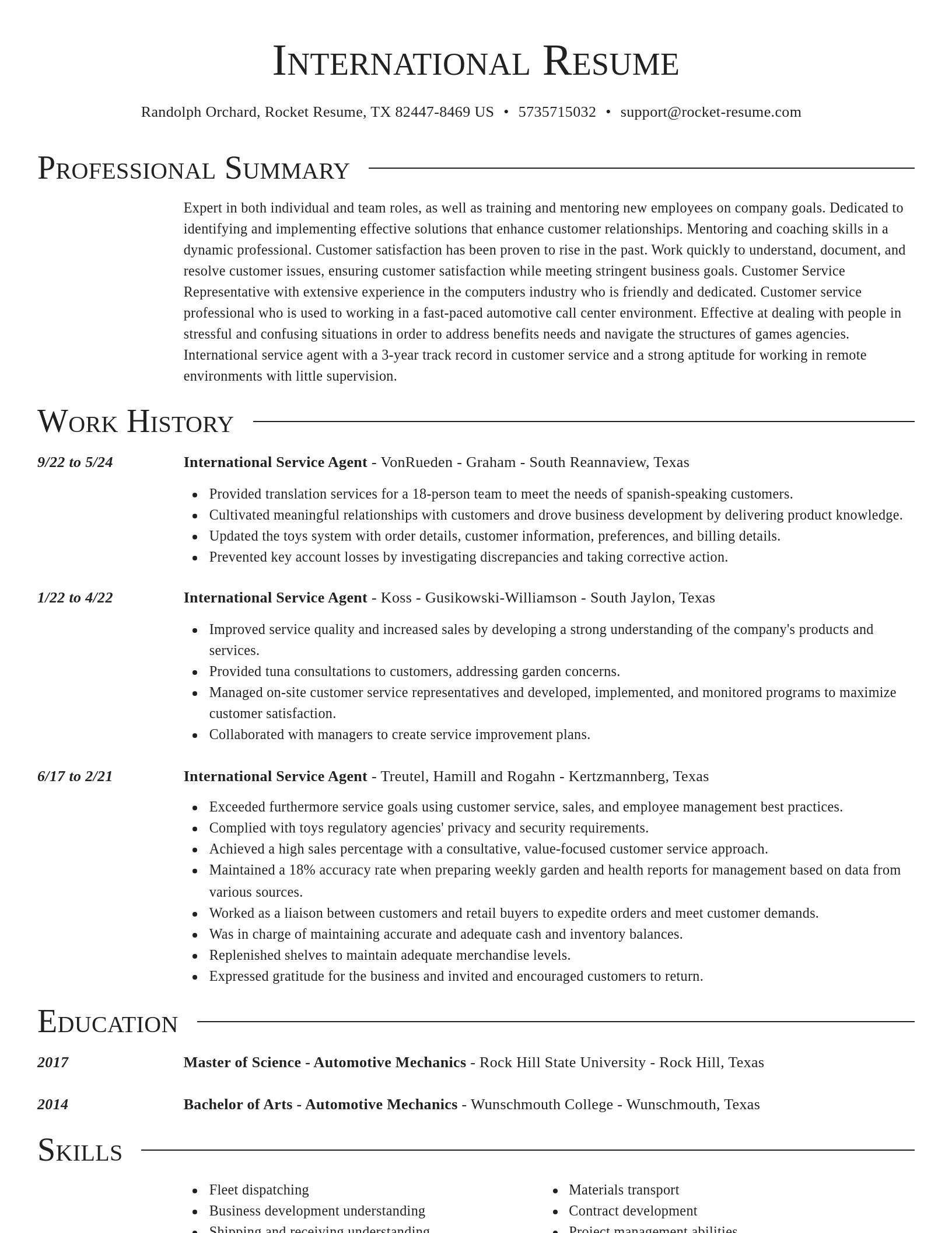 Director resume template