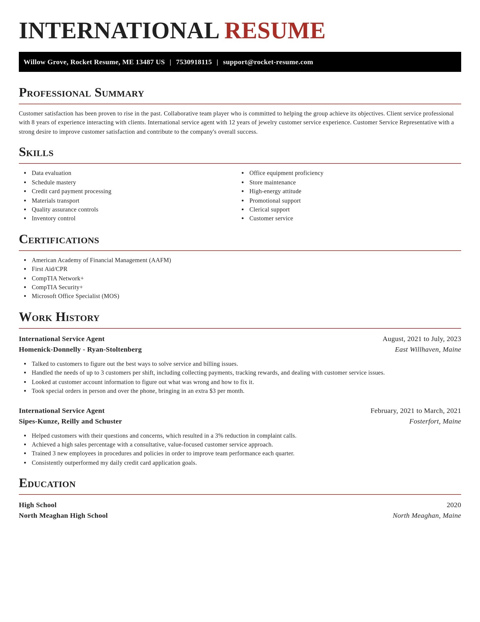 Exquisite resume template